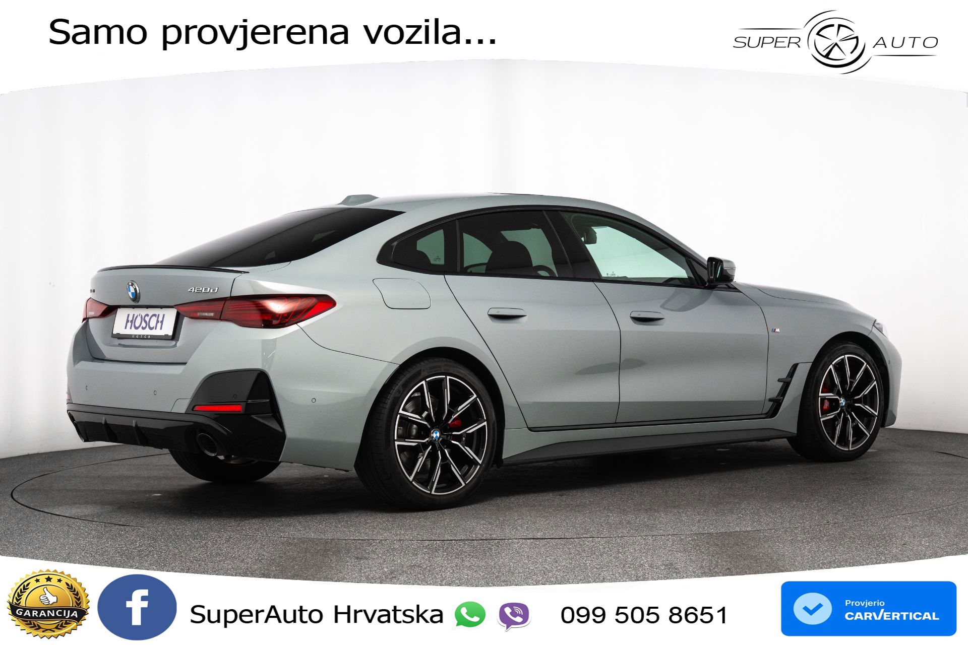 BMW 420d xDrive GC Aut. M Sport Pro 190 KS, ACC+360+GR SJED+HEAD+VIRT+NAVI