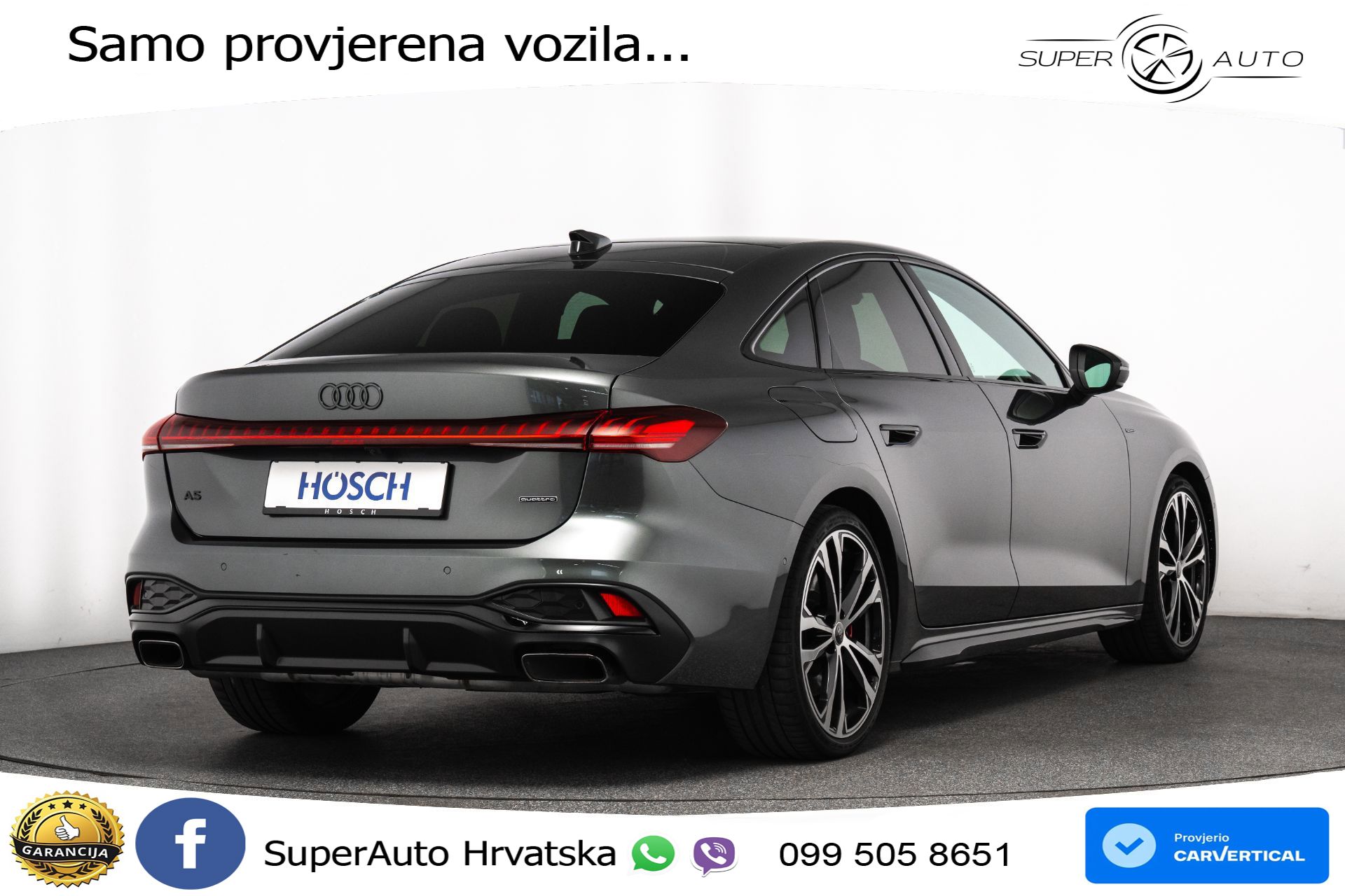 Audi A5 2.0 TFSI quattro S tronic 2xS line 299 KS, MATRIX+ACC+GR SJED+PANO+360