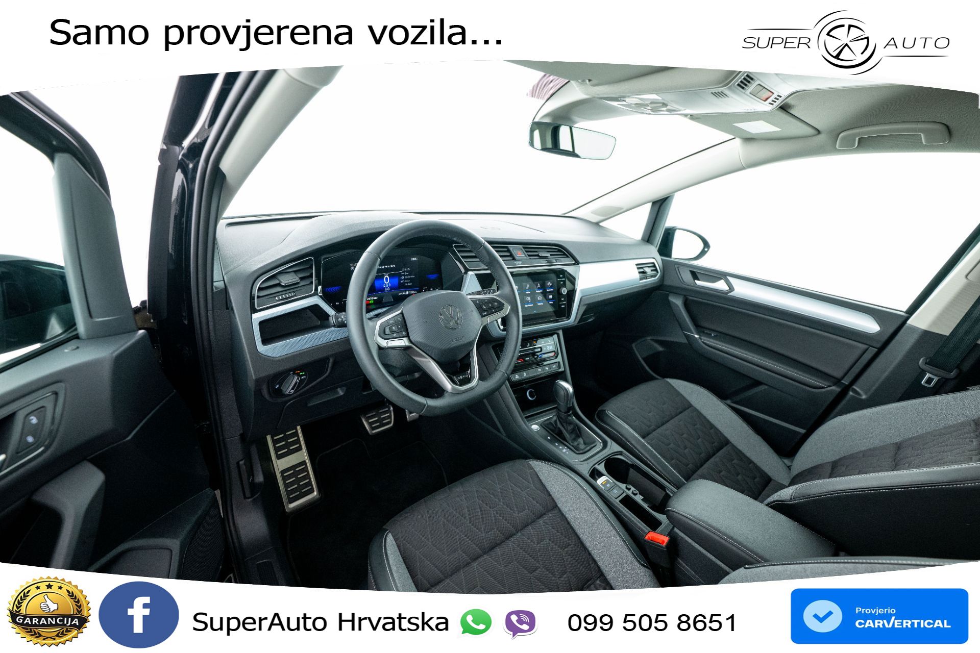VW Touran 1.5 TSI DSG Comfortline 150 KS, 7-SJED+LED+ACC+GR SJED+VIRT+PDC+ASIST