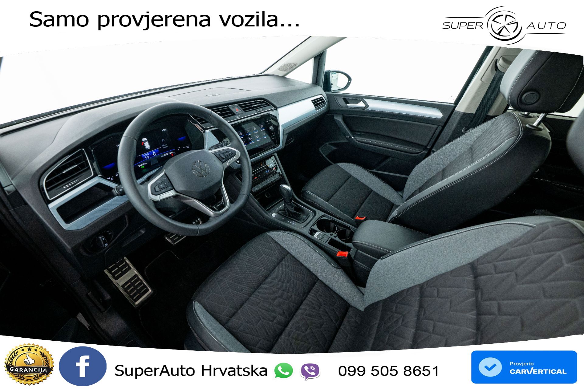 VW Touran 1.5 TSI DSG Comfortline 150 KS, LED+ACC+GR SJED+PDC+VIRT