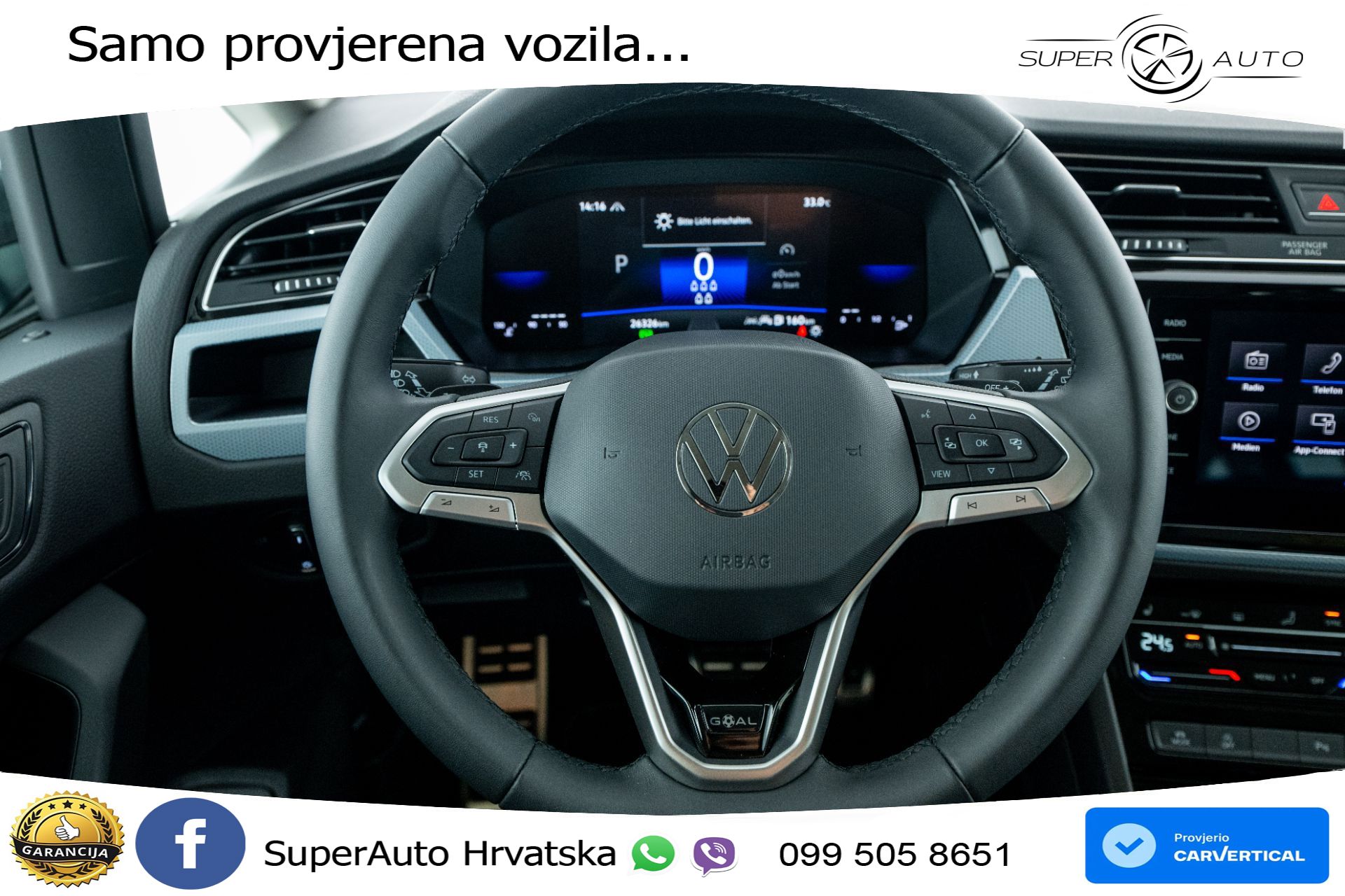 VW Touran 1.5 TSI DSG Comfortline 150 KS, LED+ACC+GR SJED+PDC+VIRT