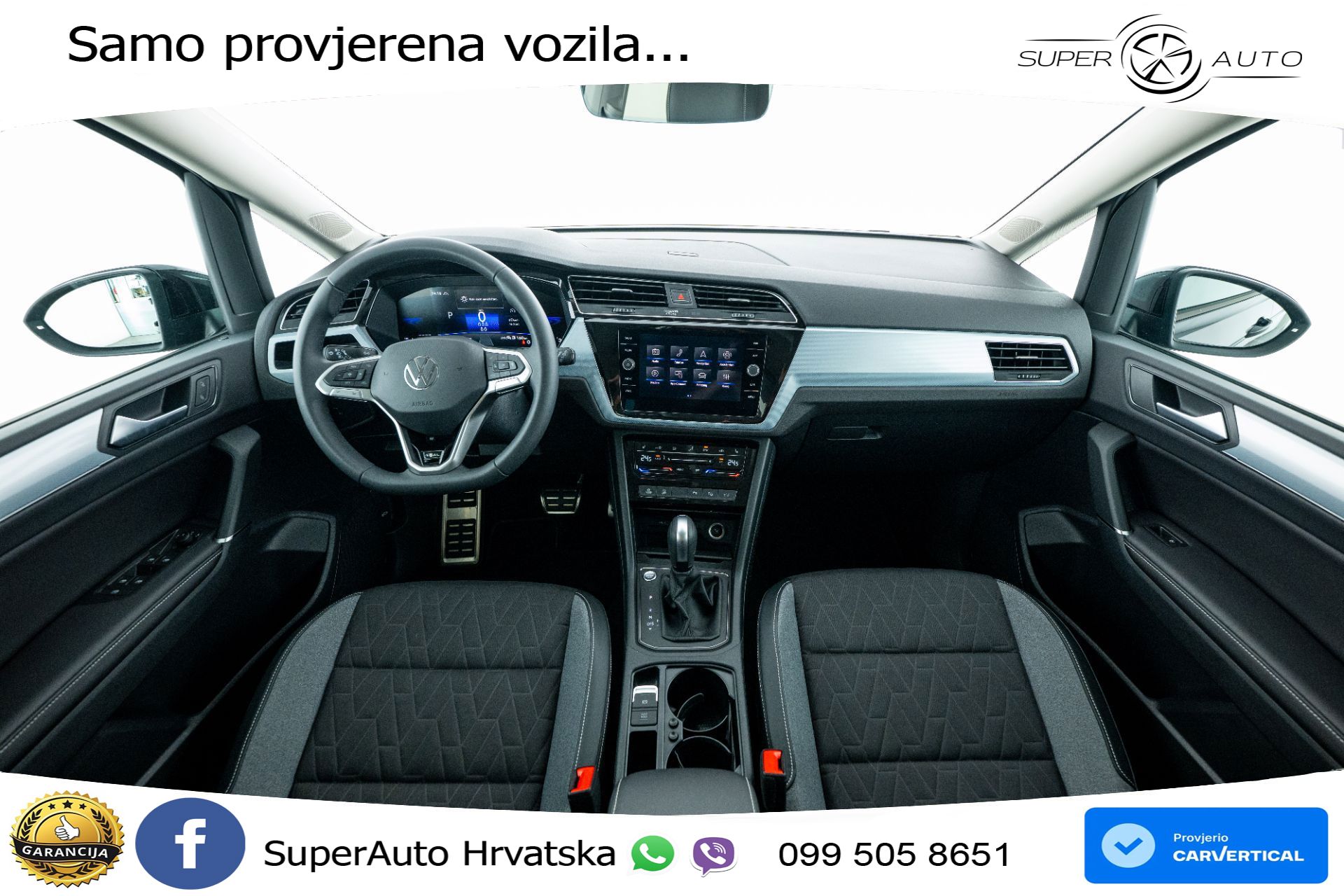 VW Touran 1.5 TSI DSG Comfortline 150 KS, LED+ACC+GR SJED+PDC+VIRT