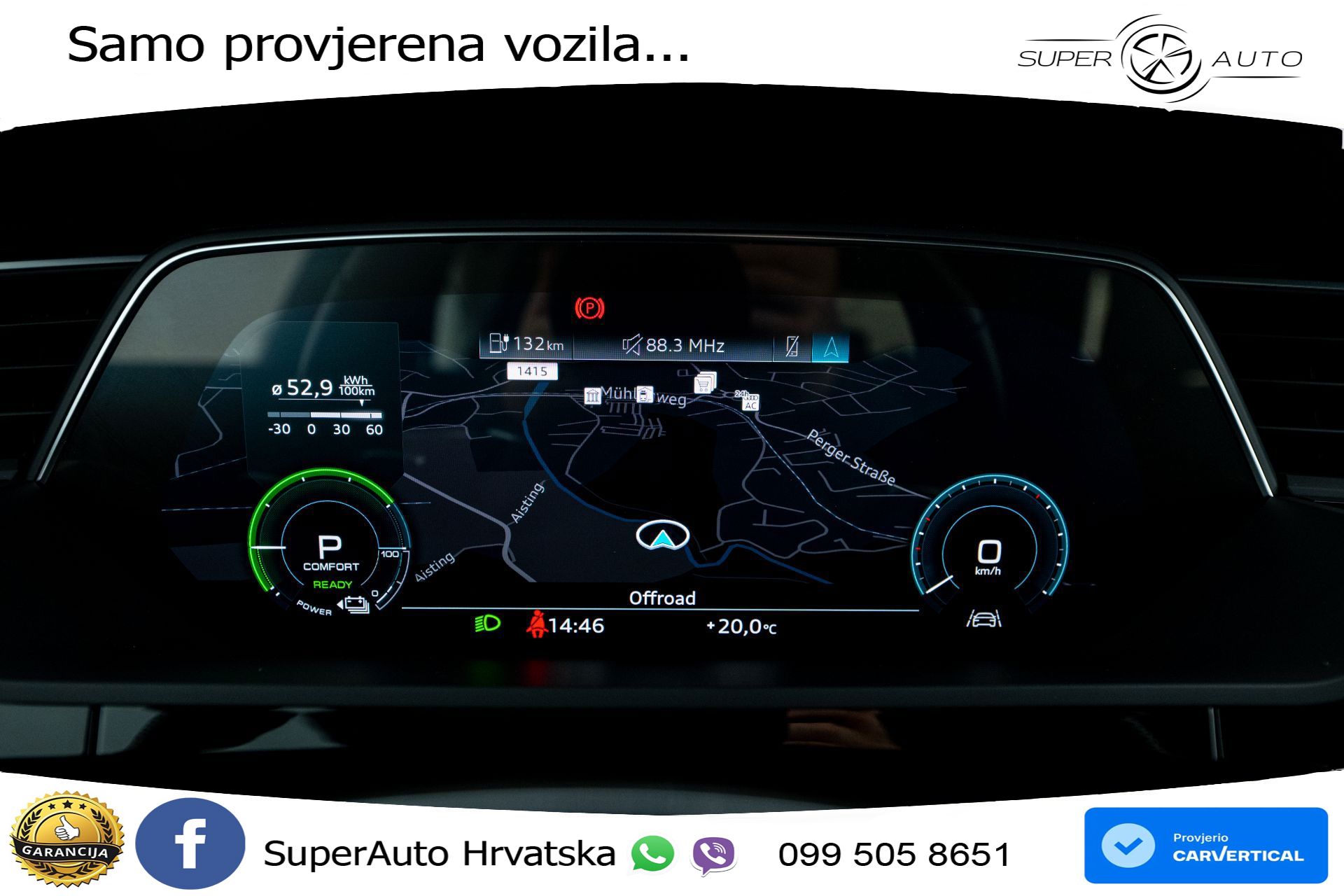 Audi e-tron S 503 KS, ZRAČNI+VIRT+NAVI