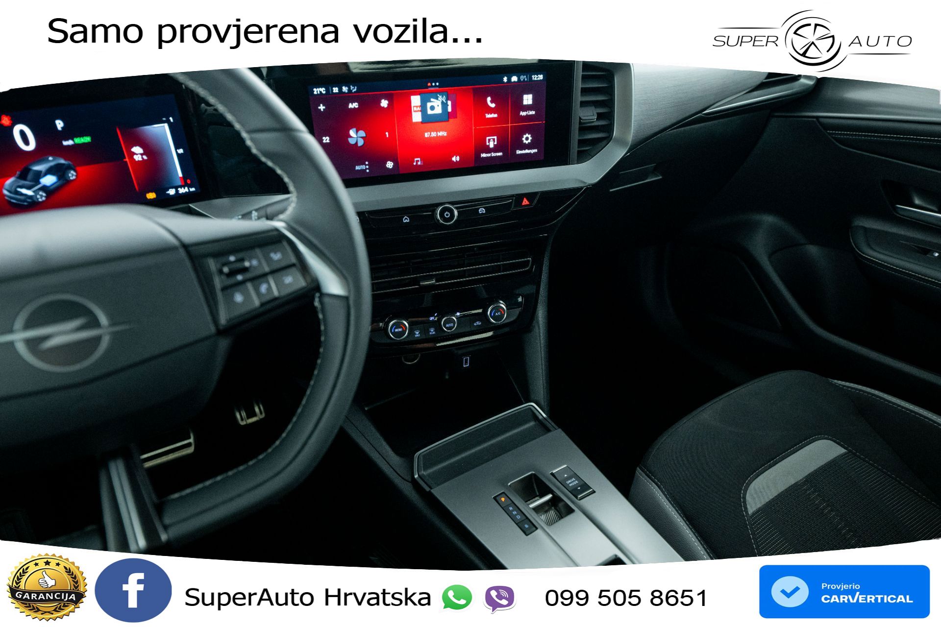 Opel Mokka-E 54 kWh Ultimate 136 KS, LED+KLIMA+KAM+VIRT+PDC