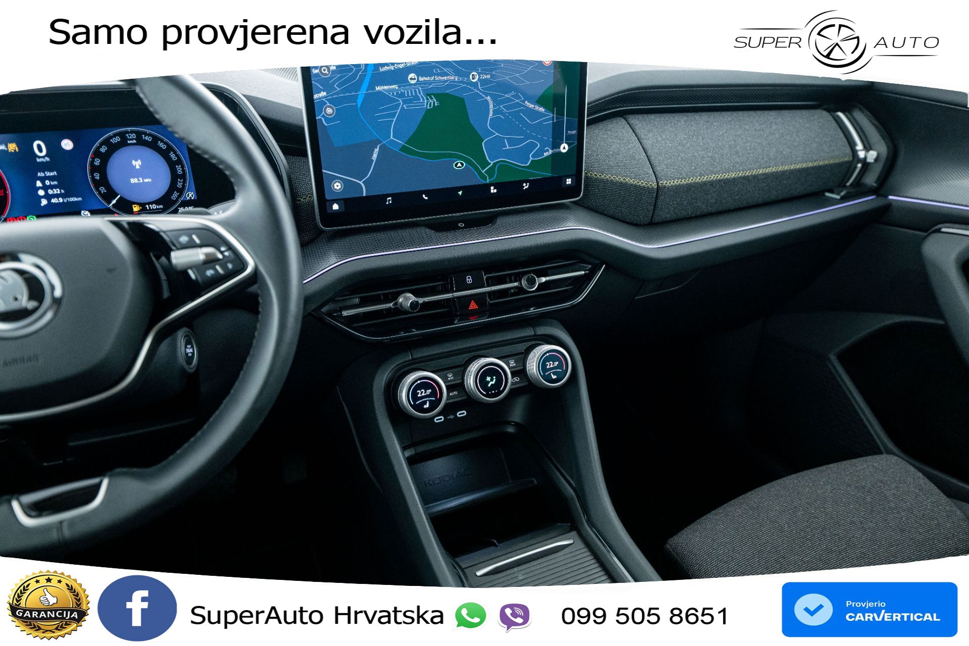 Škoda Kodiaq 1.5 TSI DSG Selection 150 KS, ACC+KAM+GR SJED+VIRT+NAVI