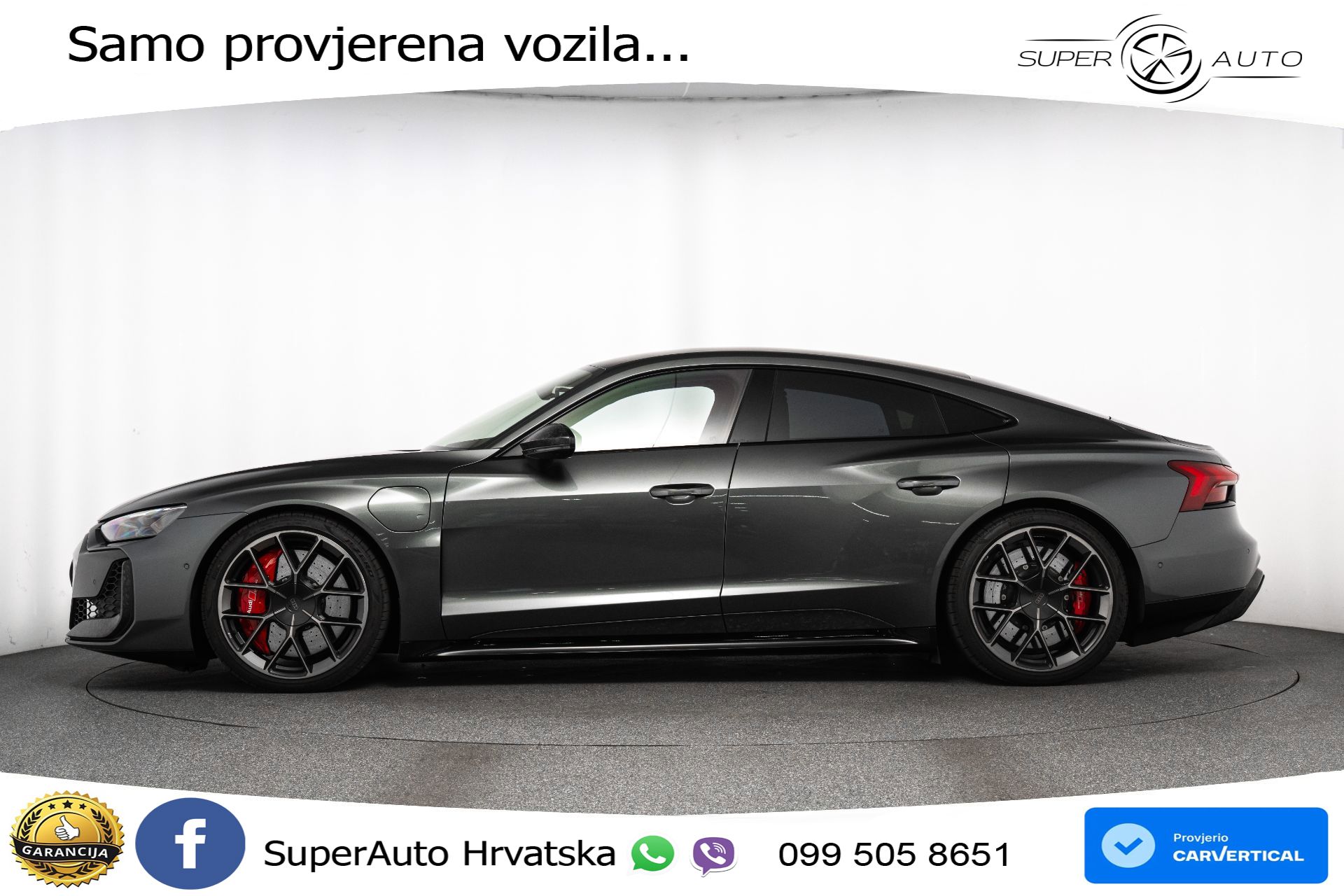 Audi e-tron GT RS 105 kWh 843 KS, MATRIX+CARBON+4xGR SJED+360+MASAŽA+B&O