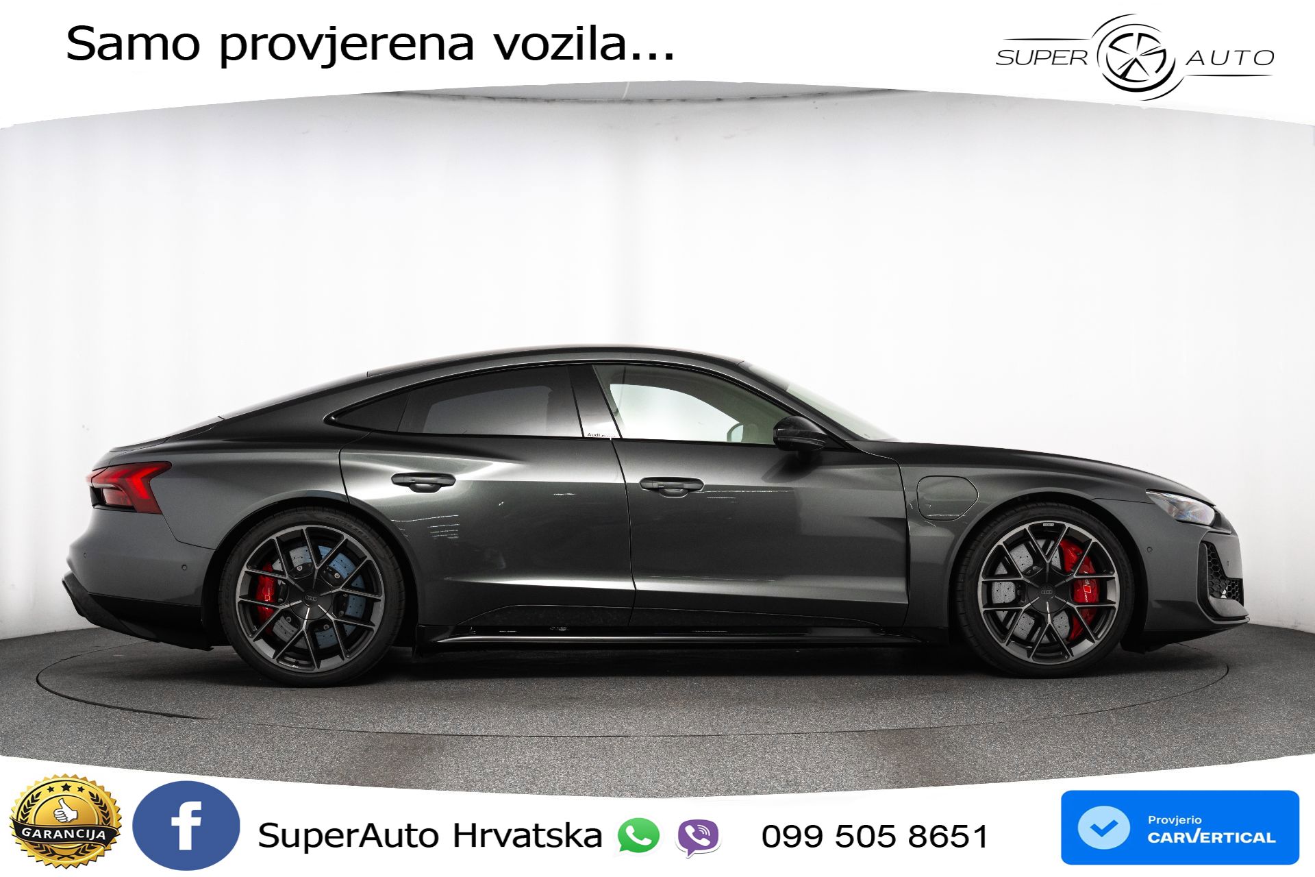Audi e-tron GT RS 105 kWh 843 KS, MATRIX+CARBON+4xGR SJED+360+MASAŽA+B&O