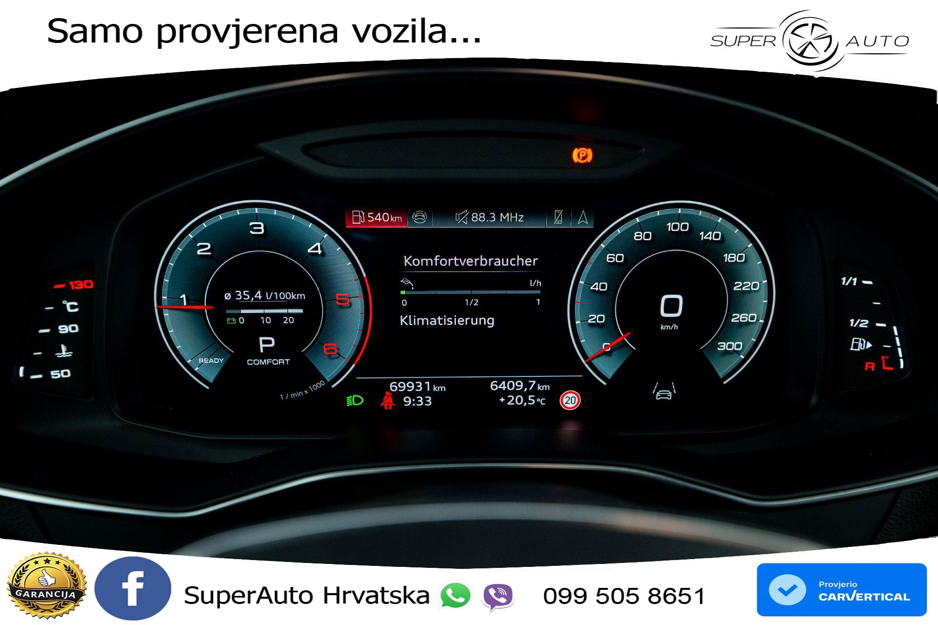 Audi A6 Avant 40 TDI quattro S tronic Advanced 204 KS, LED+ACC+GR SJED+KAM+VIRT