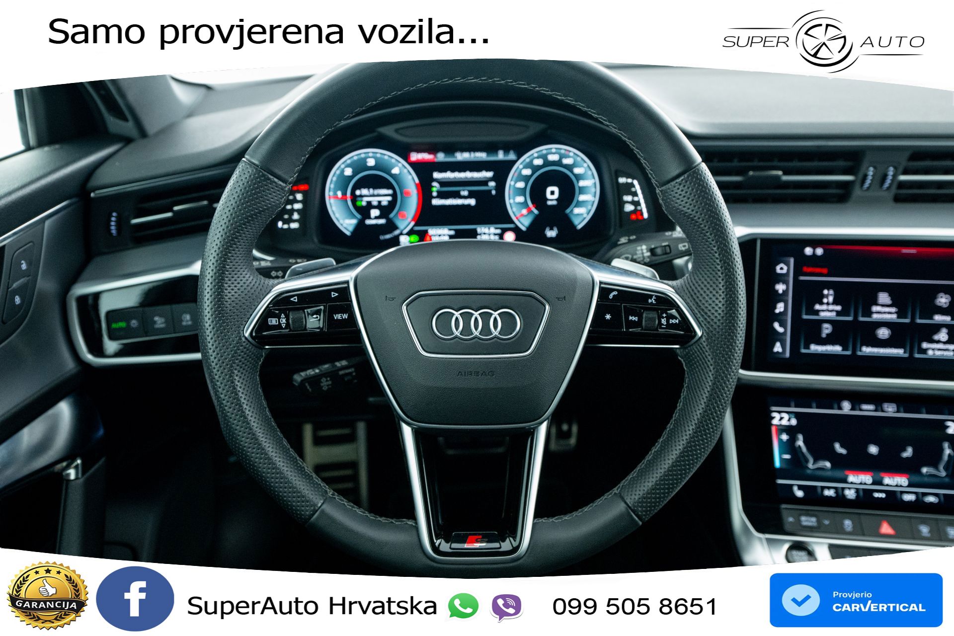 Audi A6 Avant 40 TDI quattro S tronic 2xS line 204 KS, LED+ACC+GR SJED+KAM+VIRT