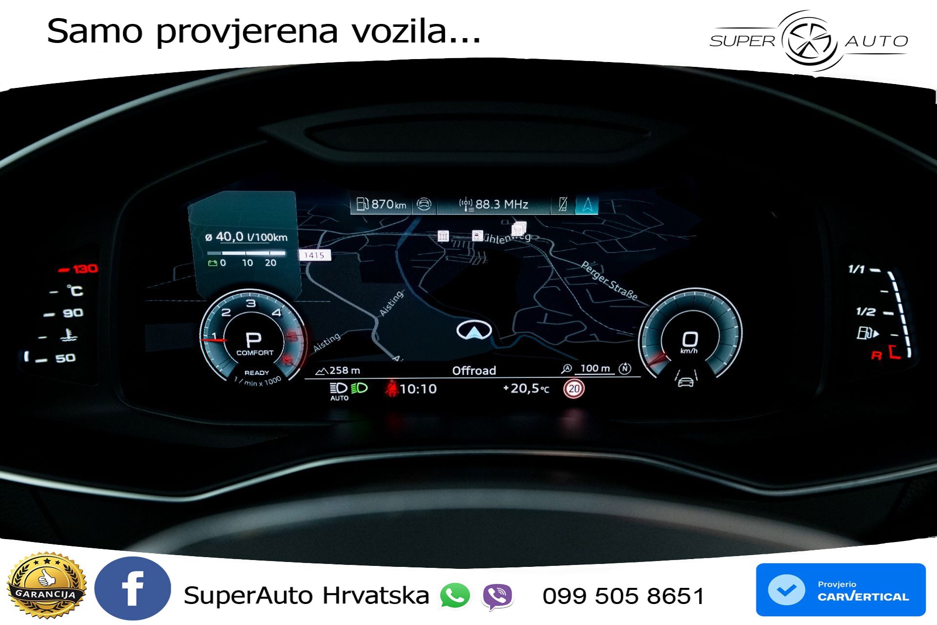 Audi A6 Avant 40 TDI quattro S tronic 2xS line 204 KS, LED+ACC+GR SJED+KAM+VIRT