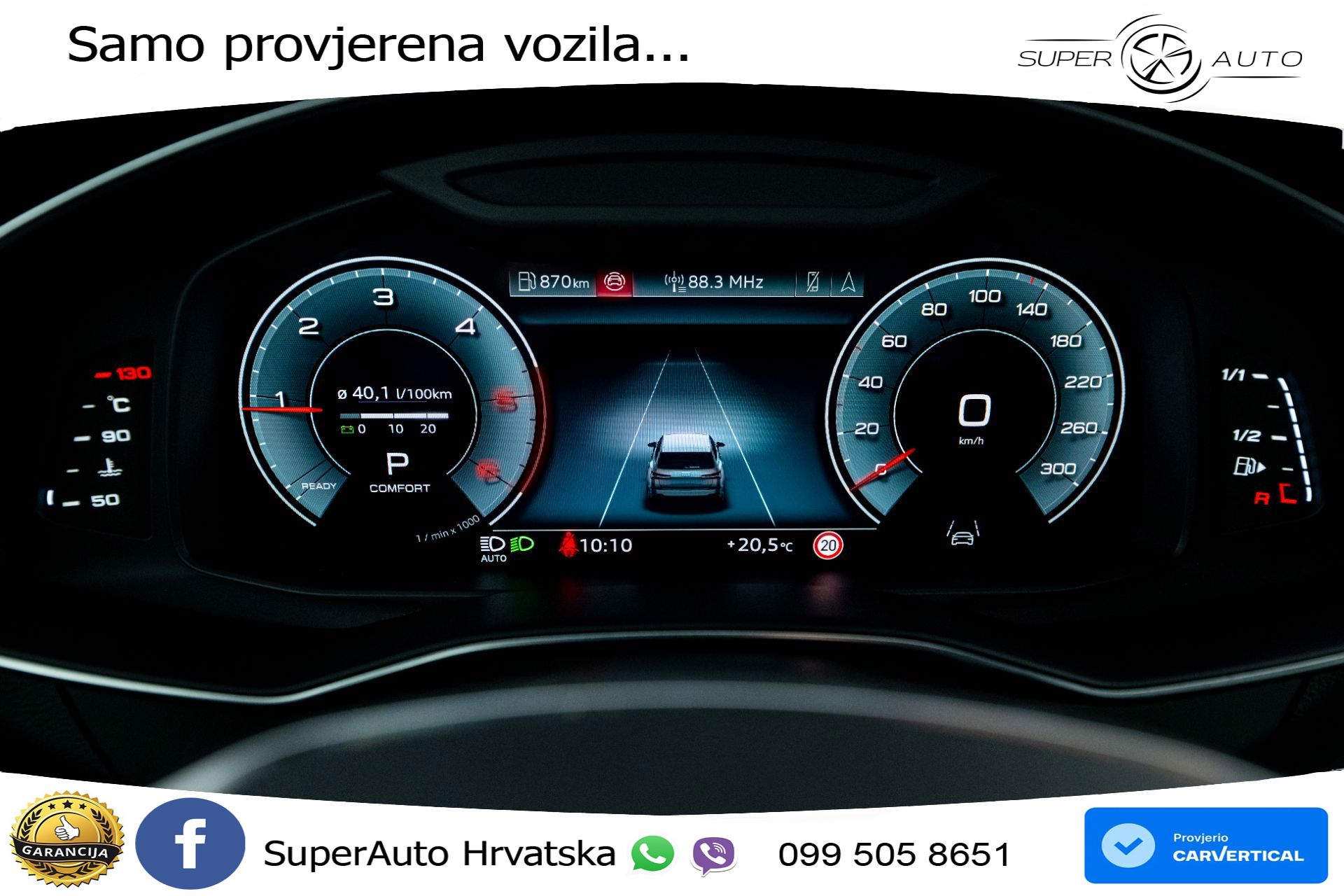 Audi A6 Avant 40 TDI quattro S tronic 2xS line 204 KS, LED+ACC+GR SJED+KAM+VIRT