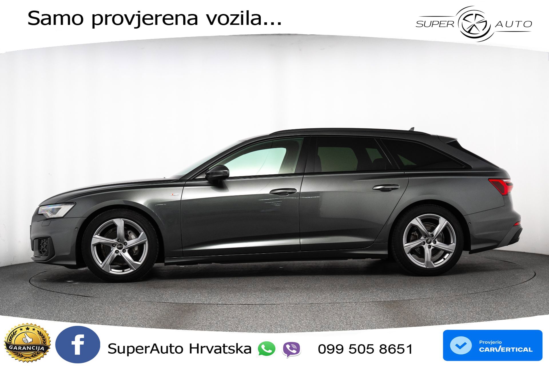 Audi A6 Avant 40 TDI quattro S tronic 2xS line 204 KS, LED+ACC+GR SJED+KAM+VIRT