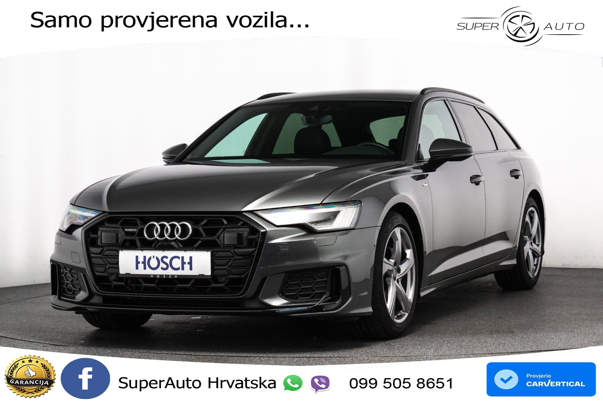 Audi A6 Avant 40 TDI quattro S tronic 2xS line 204 KS, LED+ACC+GR SJED+KAM+VIRT