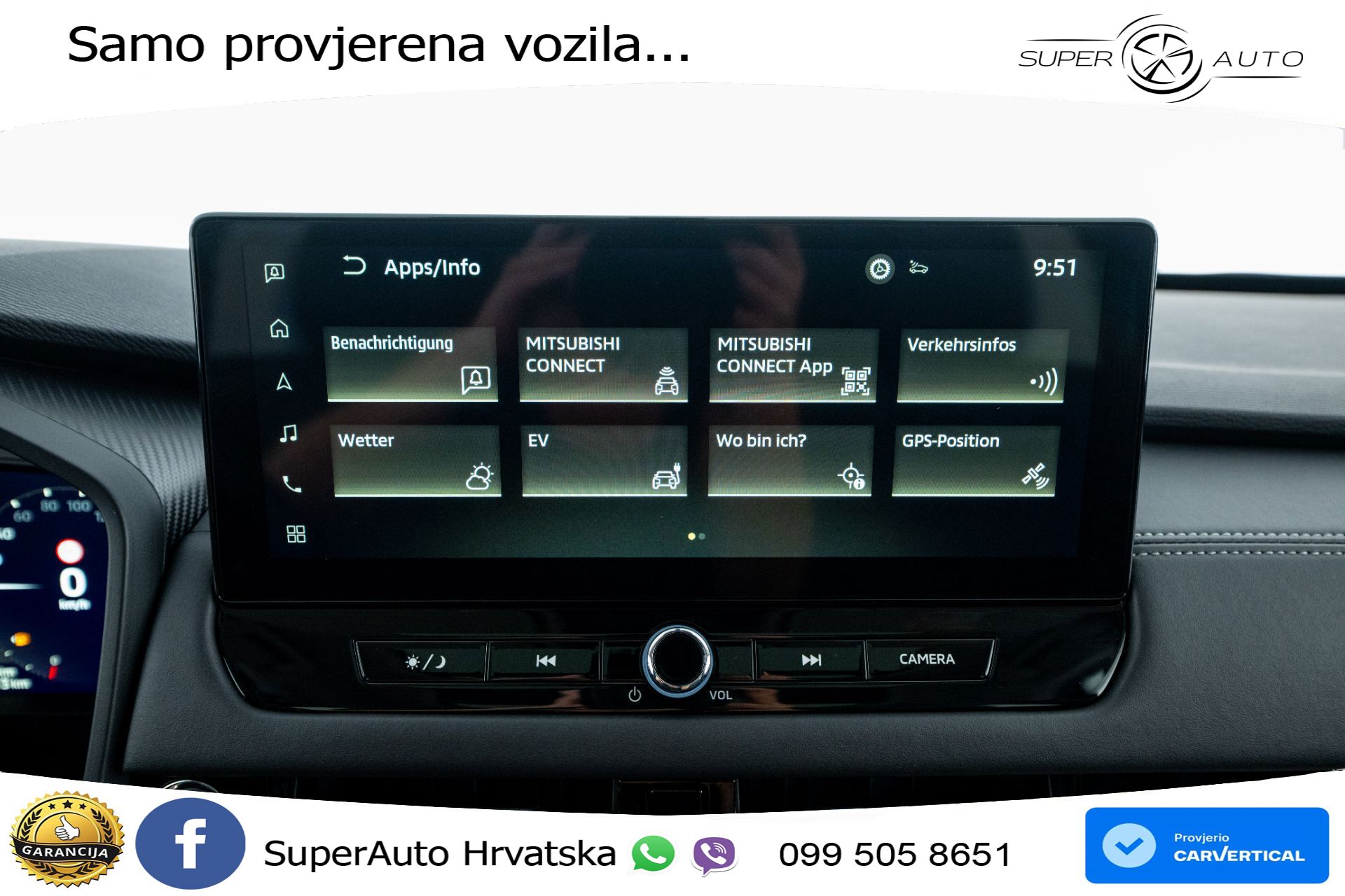 NOVO Mitsubishi Outlander 2.4 MIVEC 4WD Aut. Diamond 306 KS, 360+4xGR SJED+PANO