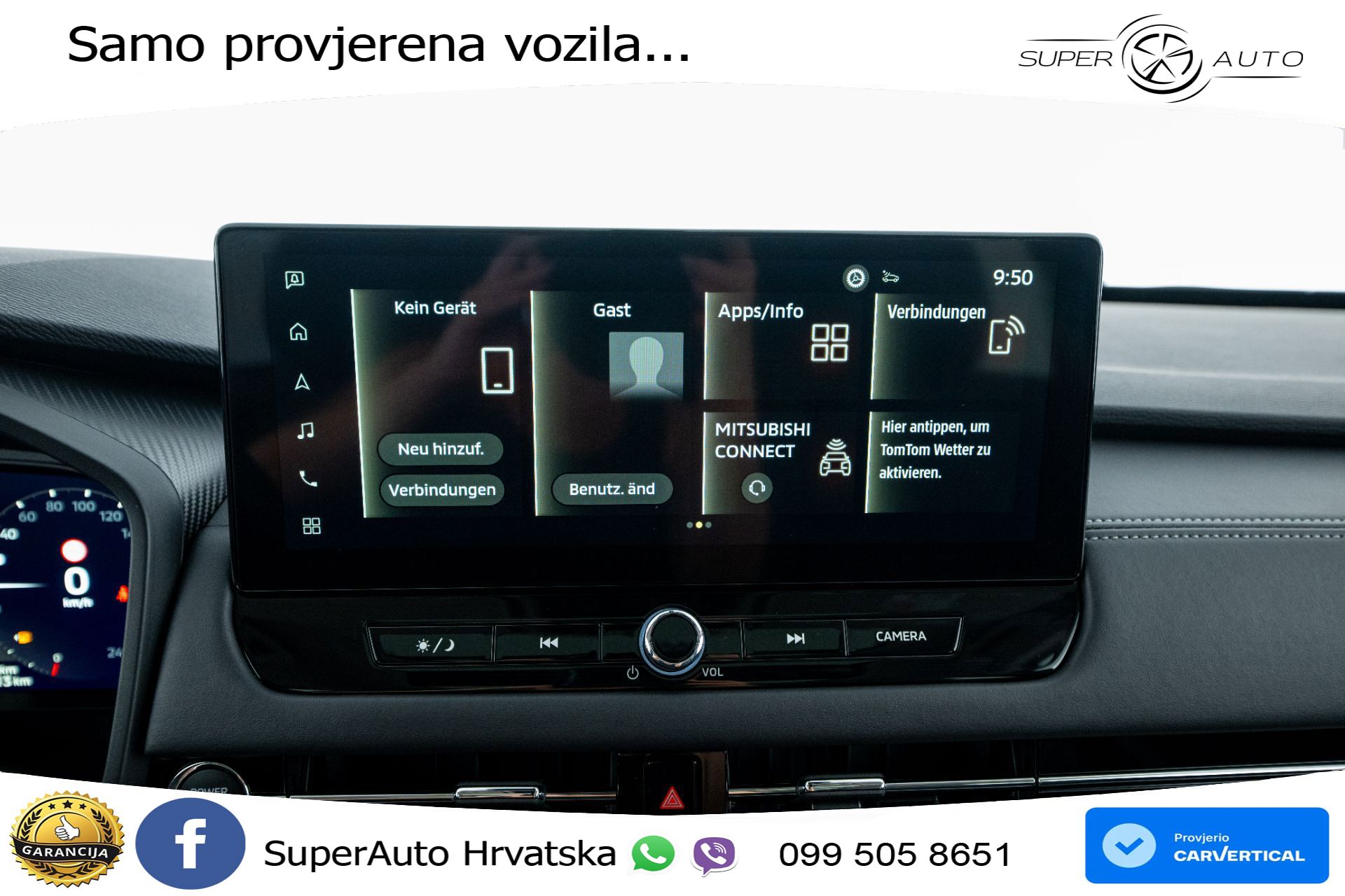 NOVO Mitsubishi Outlander 2.4 MIVEC 4WD Aut. Diamond 306 KS, 360+4xGR SJED+PANO