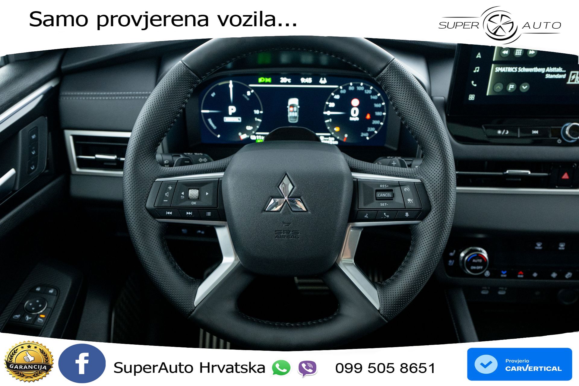 NOVO Mitsubishi Outlander 2.4 MIVEC 4WD Aut. Diamond 306 KS, 360+4xGR SJED+PANO
