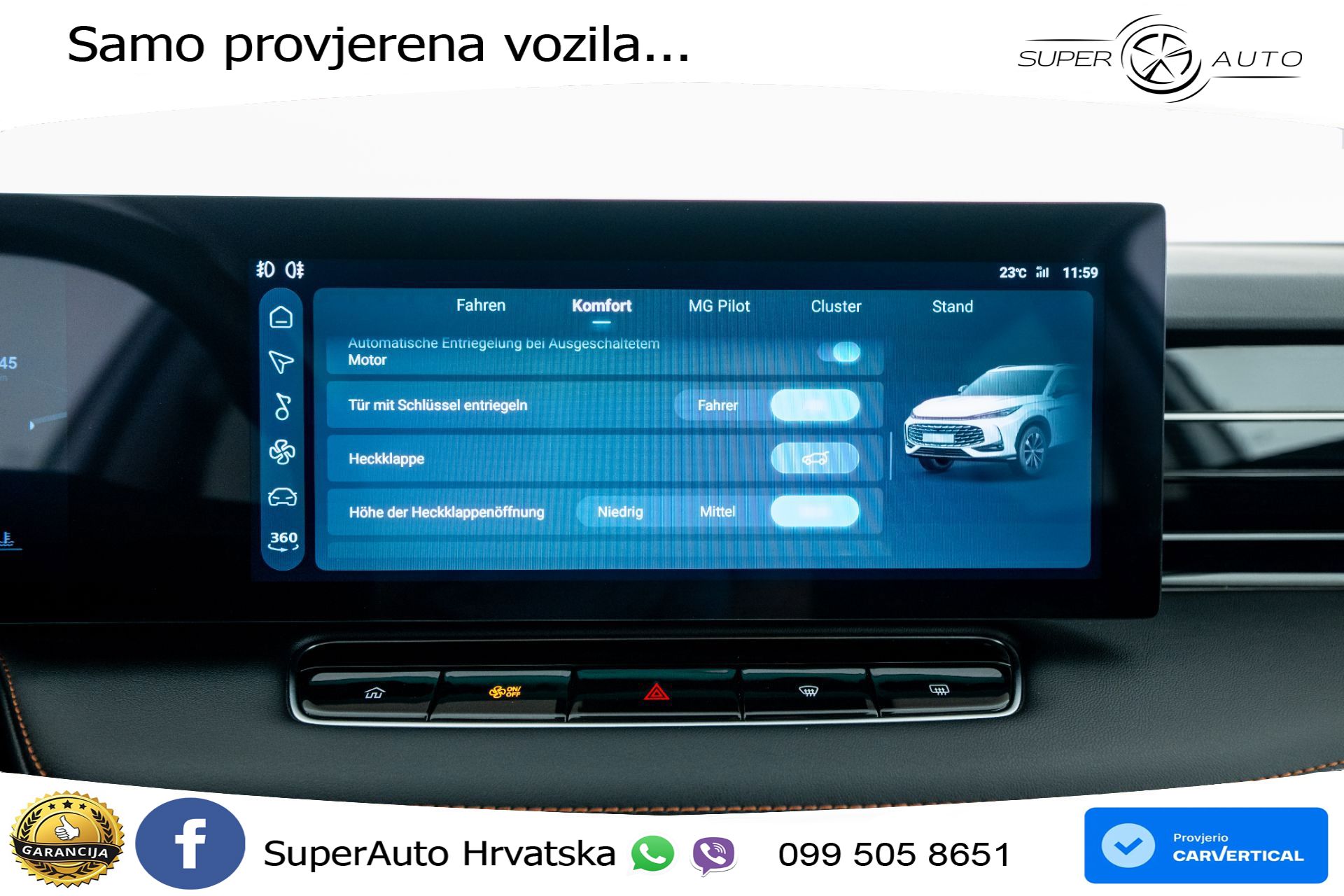 MG HS 1.5T Aut. Luxury 272 KS, LED+ACC+GR SJED+360+VIRT+PDC