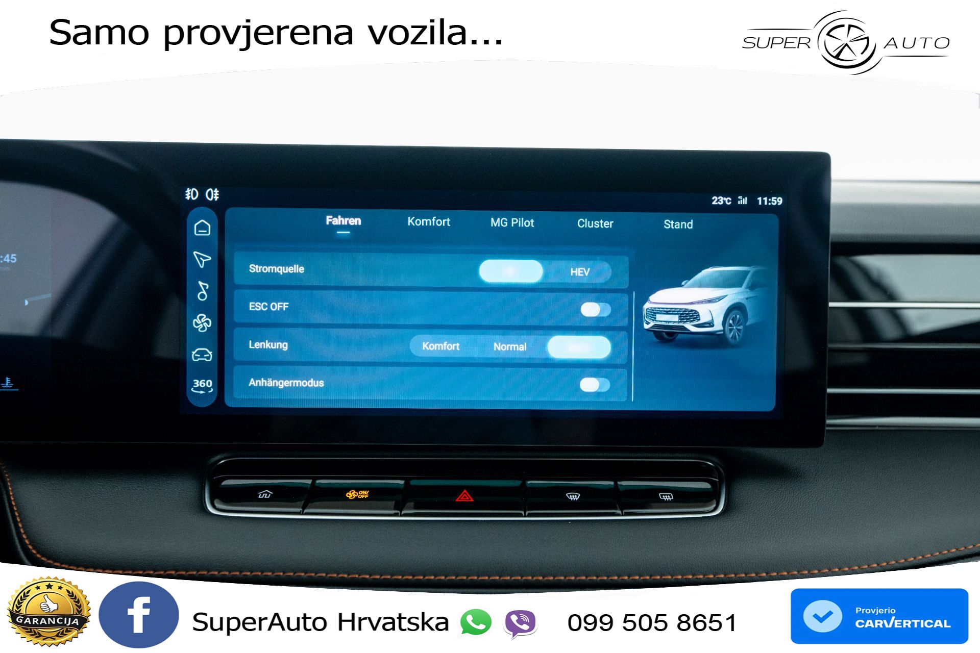 MG HS 1.5T Aut. Luxury 272 KS, LED+ACC+GR SJED+360+VIRT+PDC