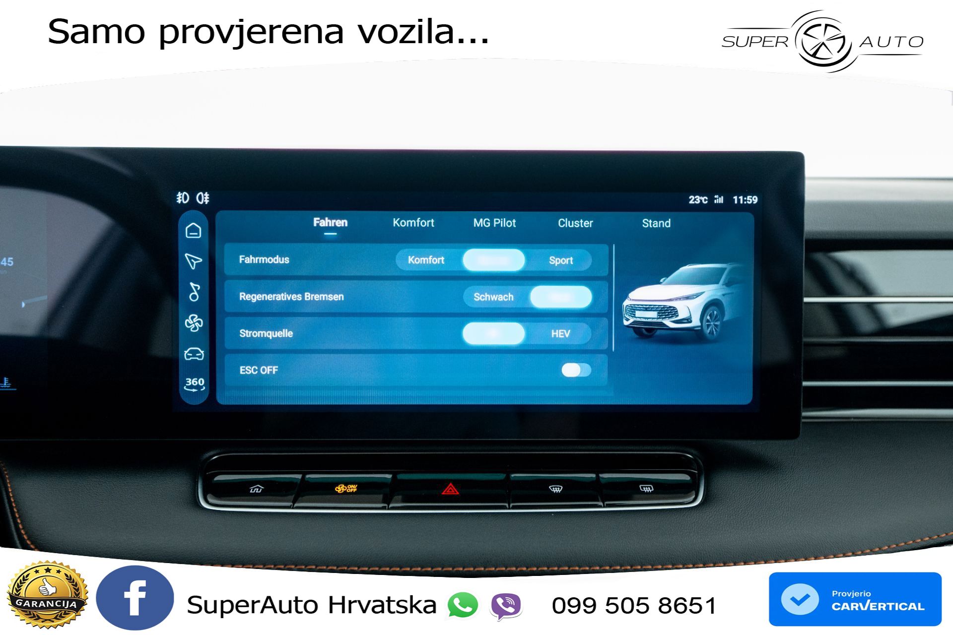 MG HS 1.5T Aut. Luxury 272 KS, LED+ACC+GR SJED+360+VIRT+PDC