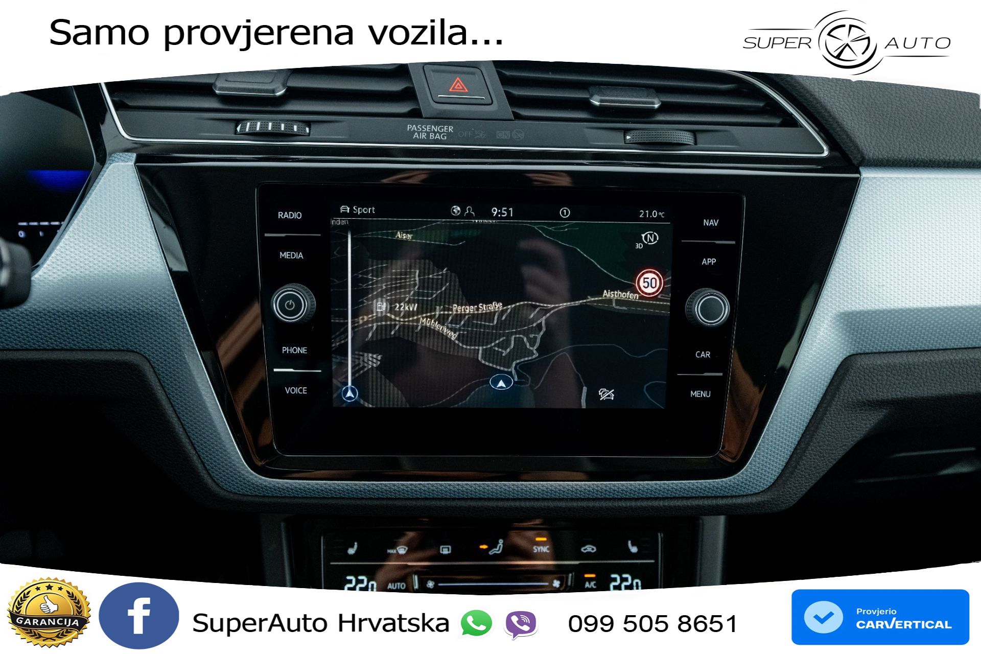 VW Touran 2.0 TDI DSG Comfortline 150 KS, 7-SJED+LED+ACC+GR SJED+PDC+VIRT