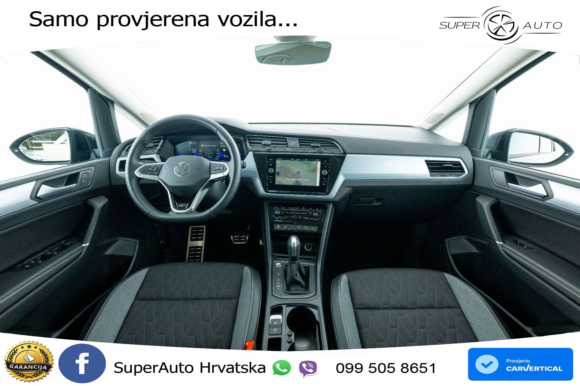 VW Touran 2.0 TDI DSG Comfortline 150 KS, 7-SJED+LED+ACC+GR SJED+PDC+VIRT