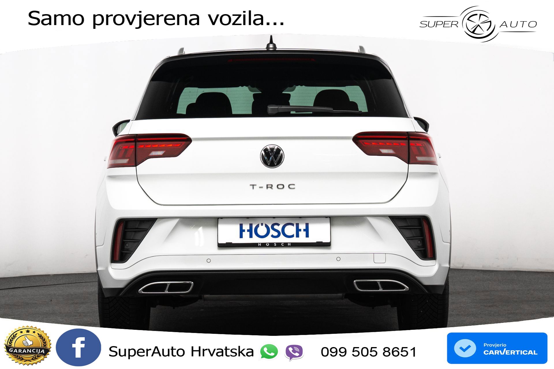 VW T-Roc 1.5 TSI DSG R-Line 150 KS, LED+ACC+GR SJED+KAM+VIRT+PDC