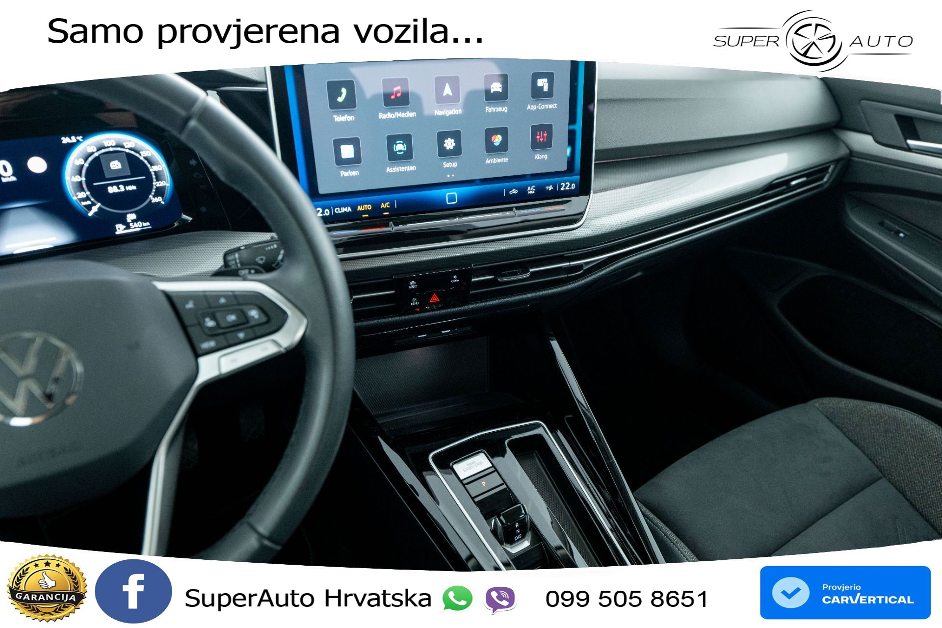 VW Golf VIII 2.0 TDI DSG Style 150 KS, ACC+KAM+VIRT+MASAŽA