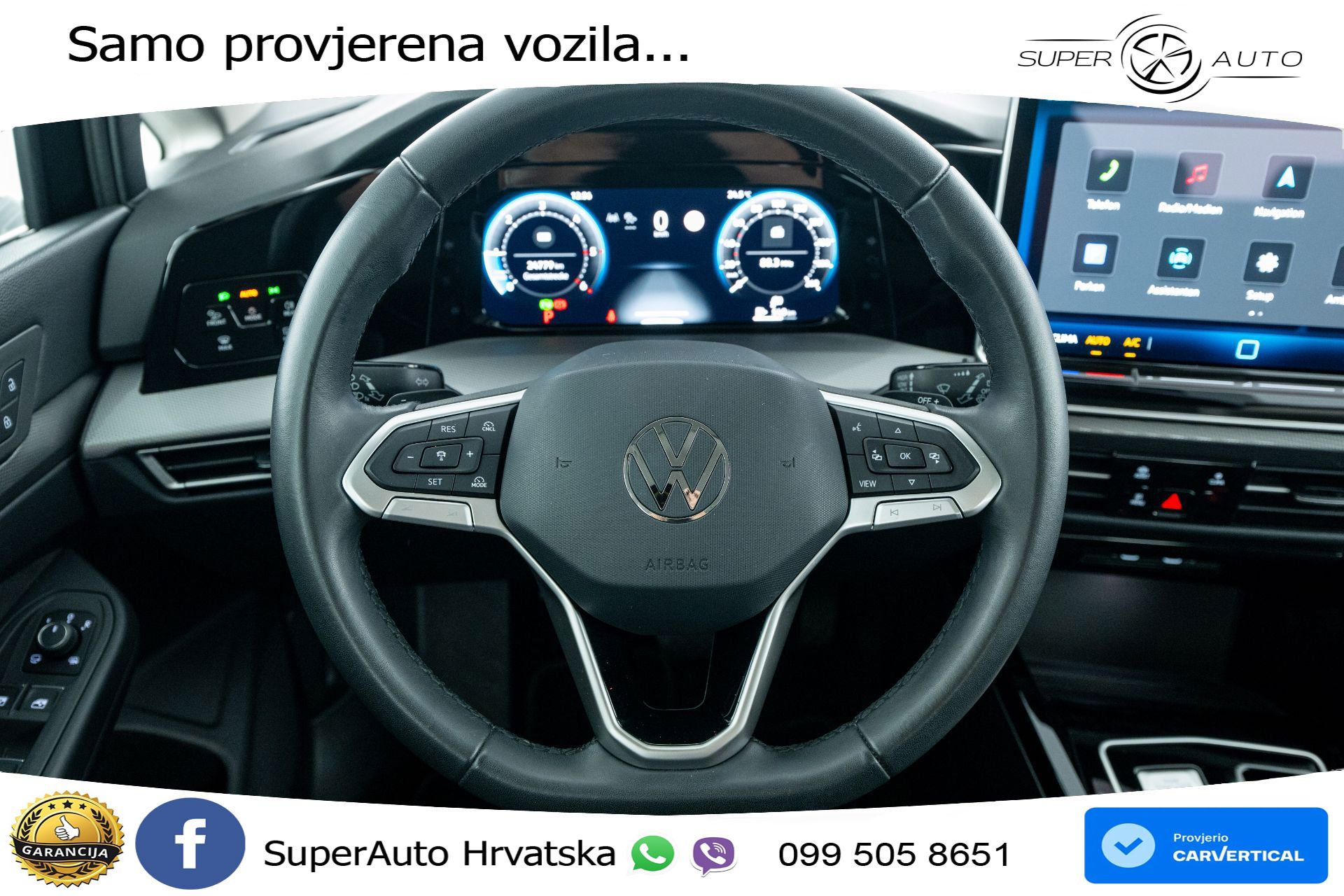 VW Golf VIII 2.0 TDI DSG Style 150 KS, ACC+KAM+VIRT+MASAŽA