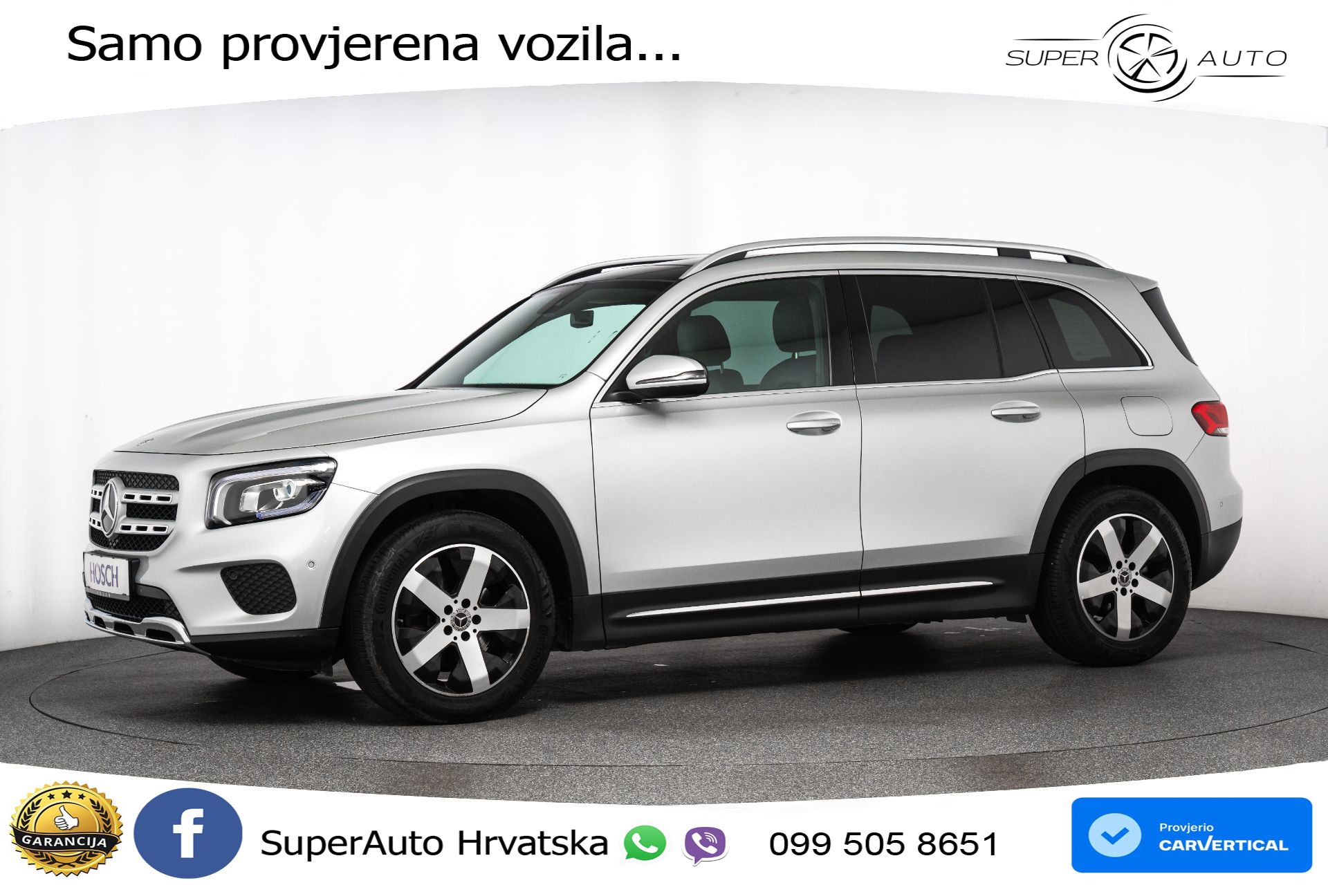 Mercedes GLB 200 4M DCT Progressive 163 KS, LED+PANO+KAM+PDC