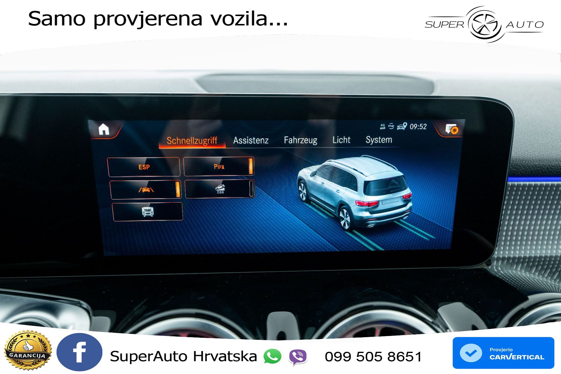 Mercedes GLB 200 4M DCT Progressive 163 KS, LED+PANO+KAM+PDC