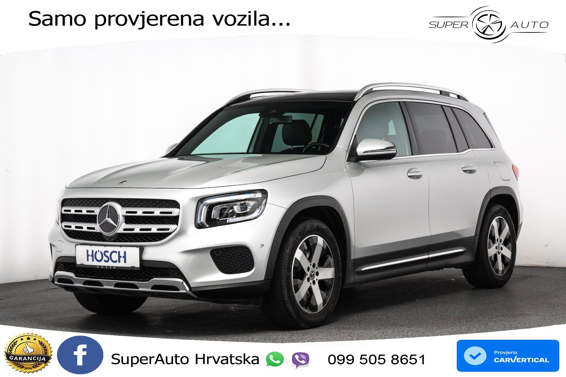Mercedes GLB 200 4M DCT Progressive 163 KS, LED+PANO+KAM+PDC