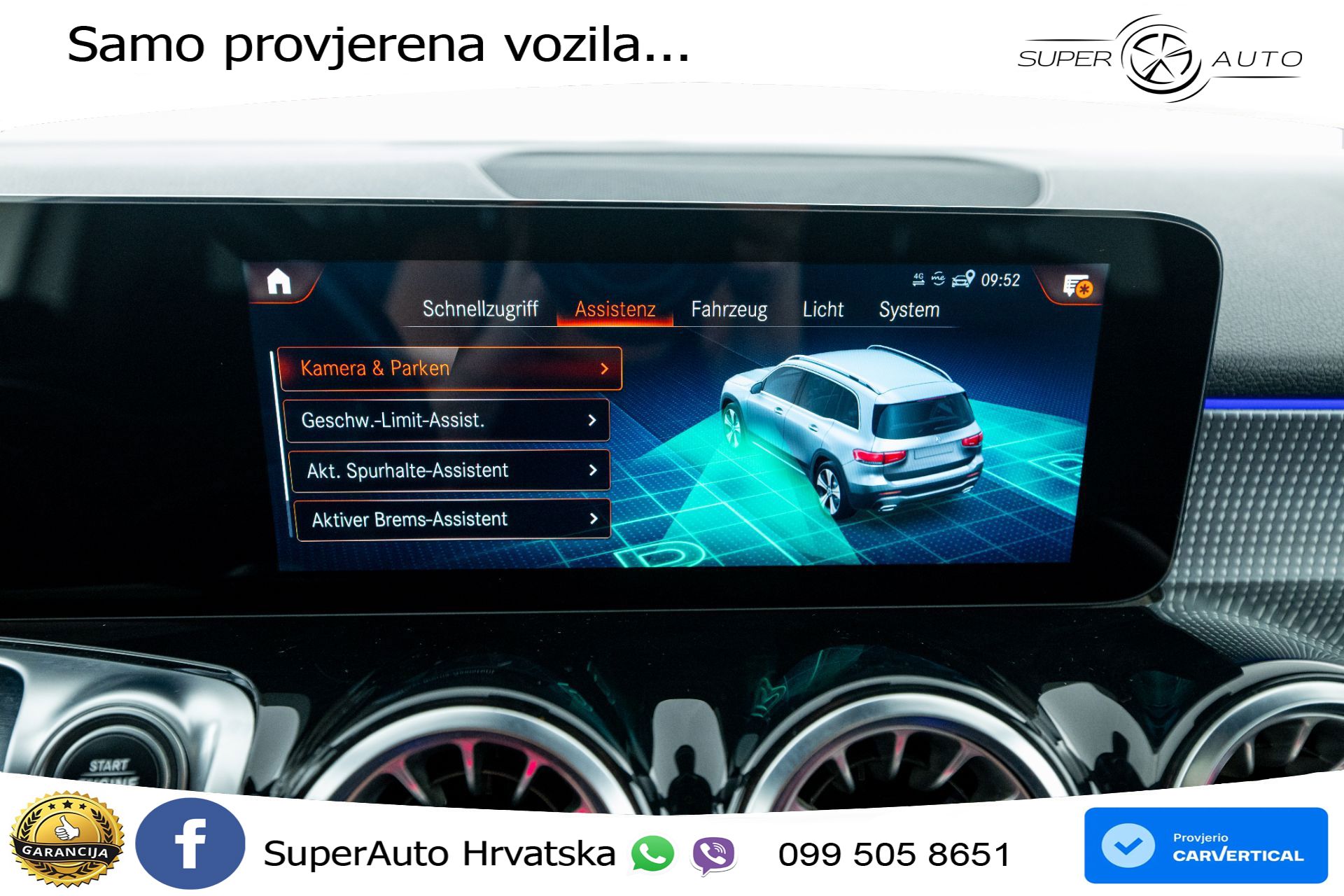 Mercedes GLB 200 4M DCT Progressive 163 KS, LED+PANO+KAM+PDC