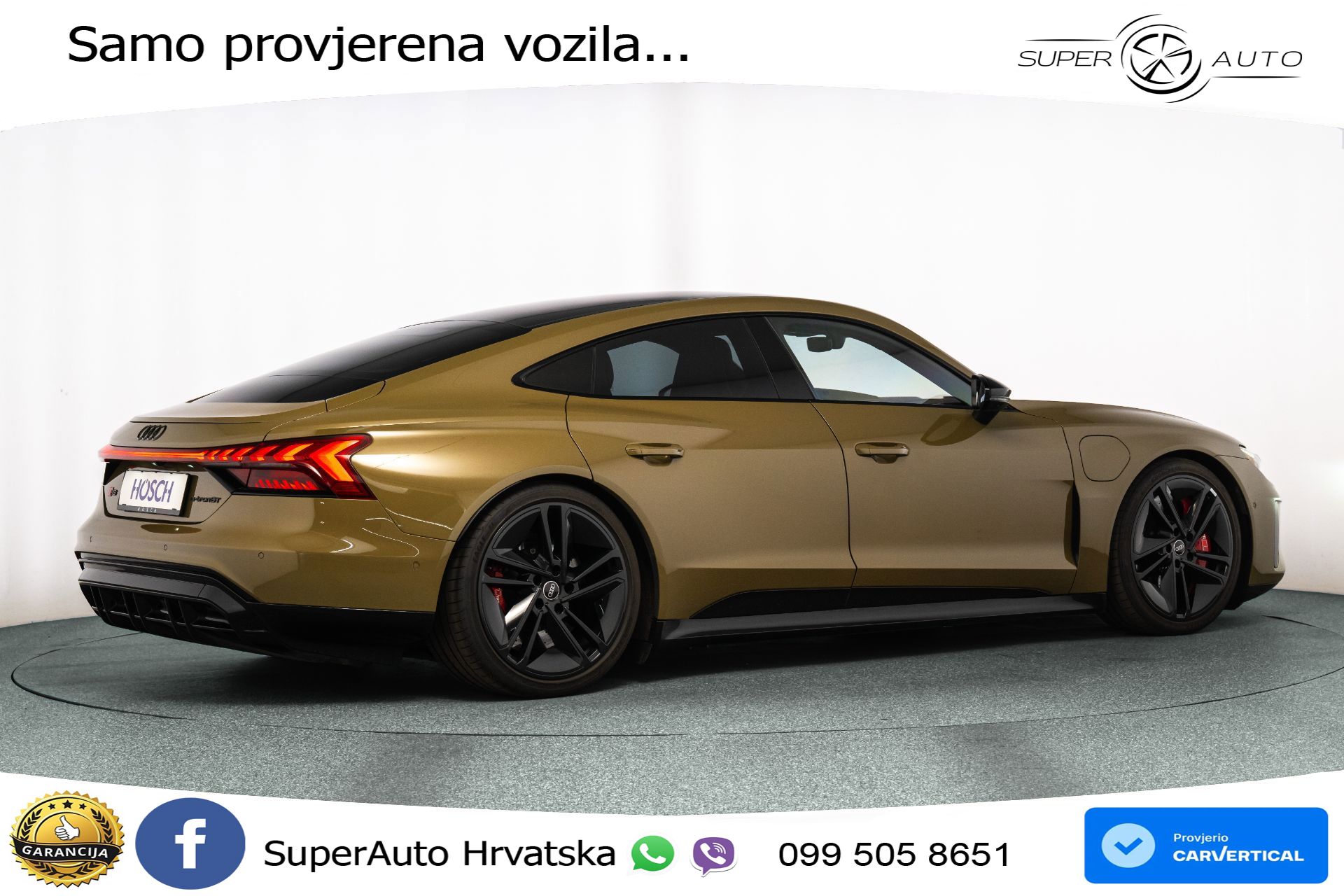 Audi e-tron GT RS 93.4 kWh quattro 598 KS, MATRIX+ZRAČNI+GR SJED+PANO+360