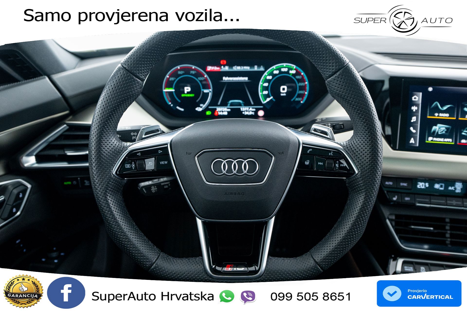 Audi e-tron GT RS 93.4 kWh quattro 598 KS, MATRIX+ZRAČNI+GR SJED+PANO+360