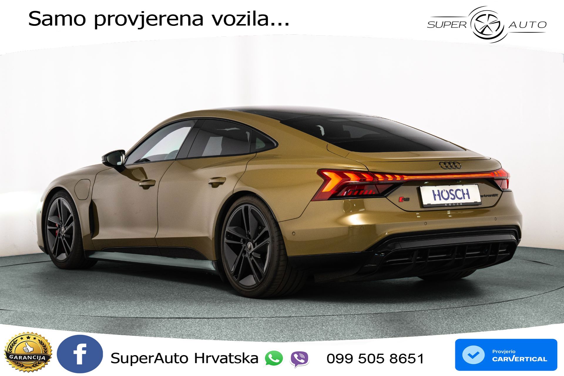 Audi e-tron GT RS 93.4 kWh quattro 598 KS, MATRIX+ZRAČNI+GR SJED+PANO+360