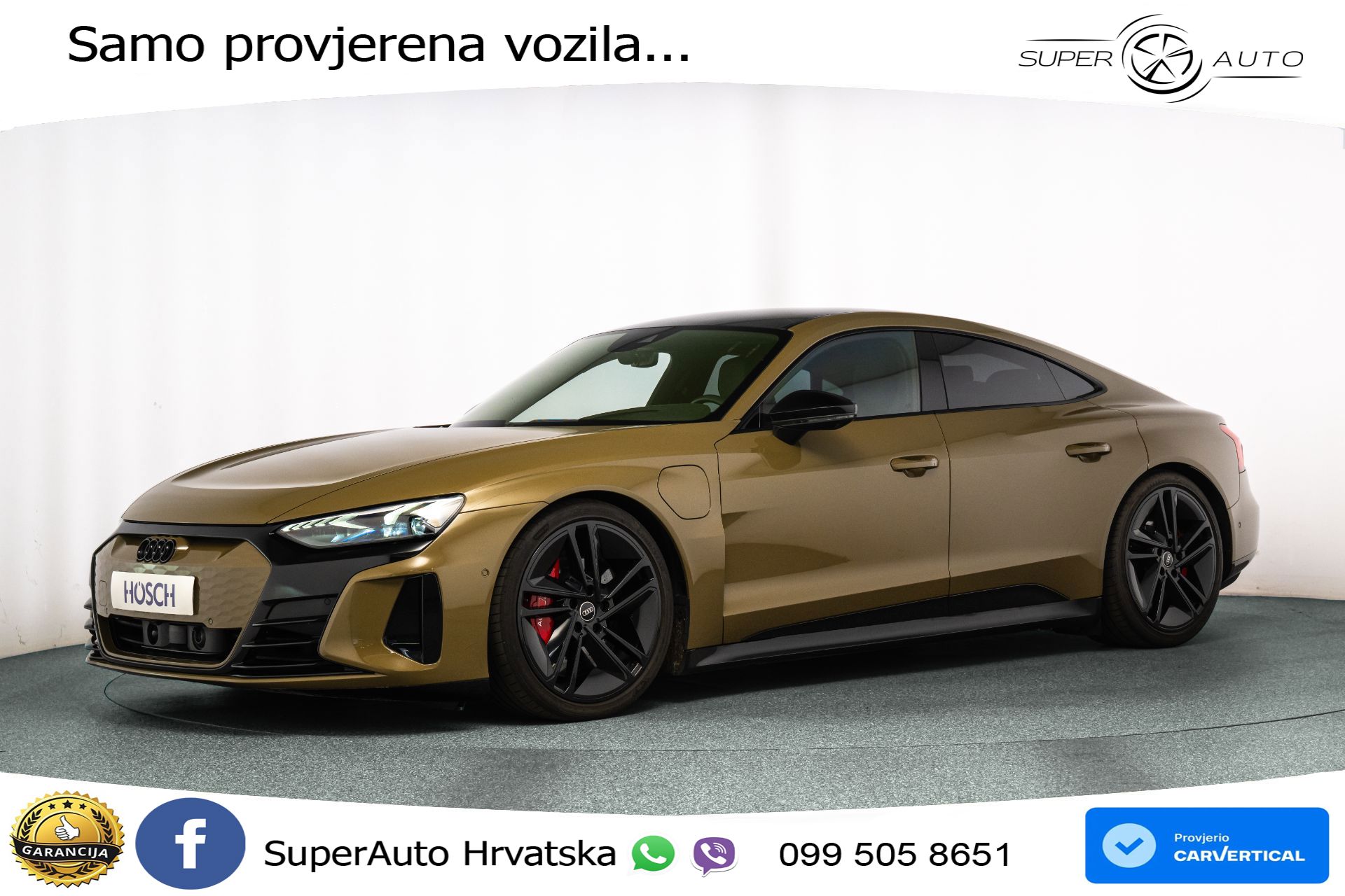Audi e-tron GT RS 93.4 kWh quattro 598 KS, MATRIX+ZRAČNI+GR SJED+PANO+360