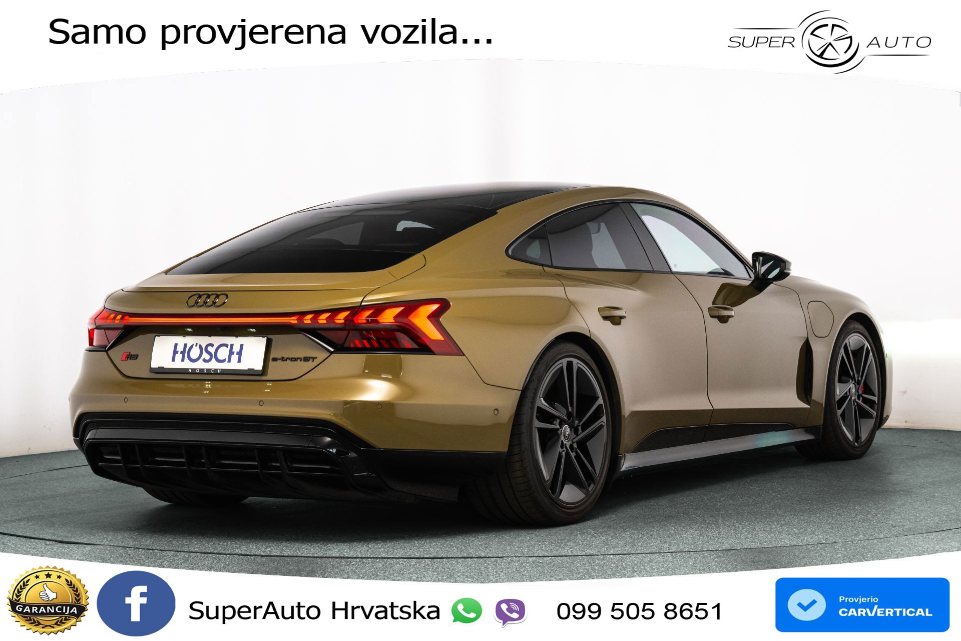 Audi e-tron GT RS 93.4 kWh quattro 598 KS, MATRIX+ZRAČNI+GR SJED+PANO+360