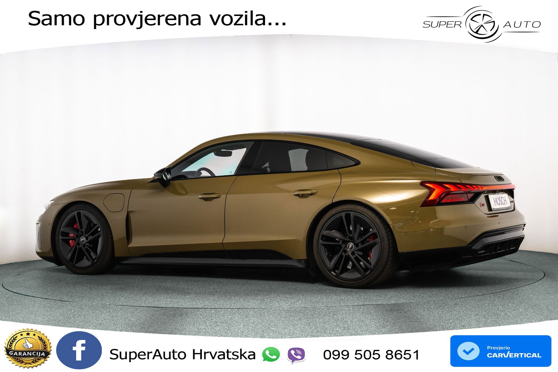 Audi e-tron GT RS 93.4 kWh quattro 598 KS, MATRIX+ZRAČNI+GR SJED+PANO+360