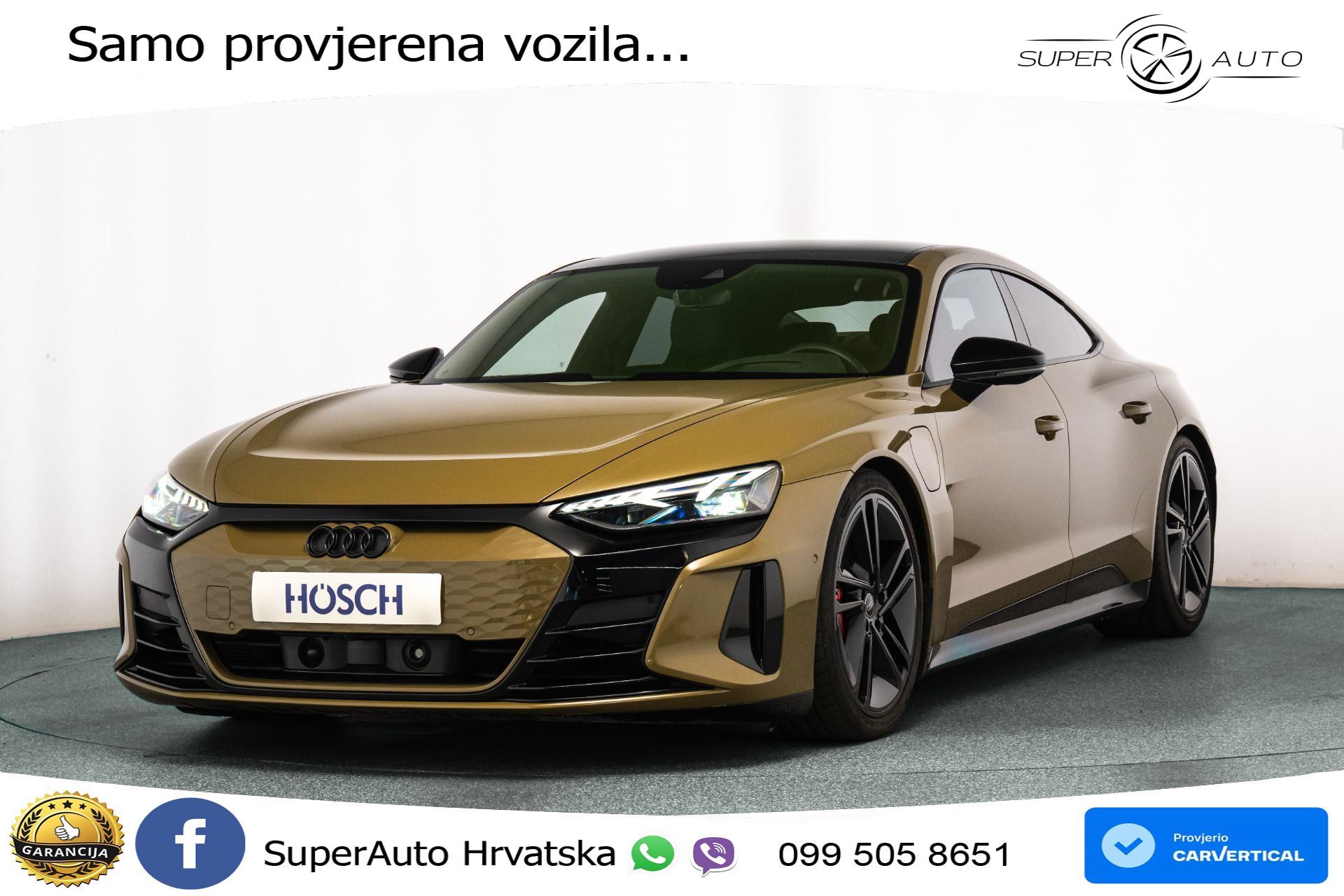 Audi e-tron GT RS 93.4 kWh quattro 598 KS, MATRIX+ZRAČNI+GR SJED+PANO+360