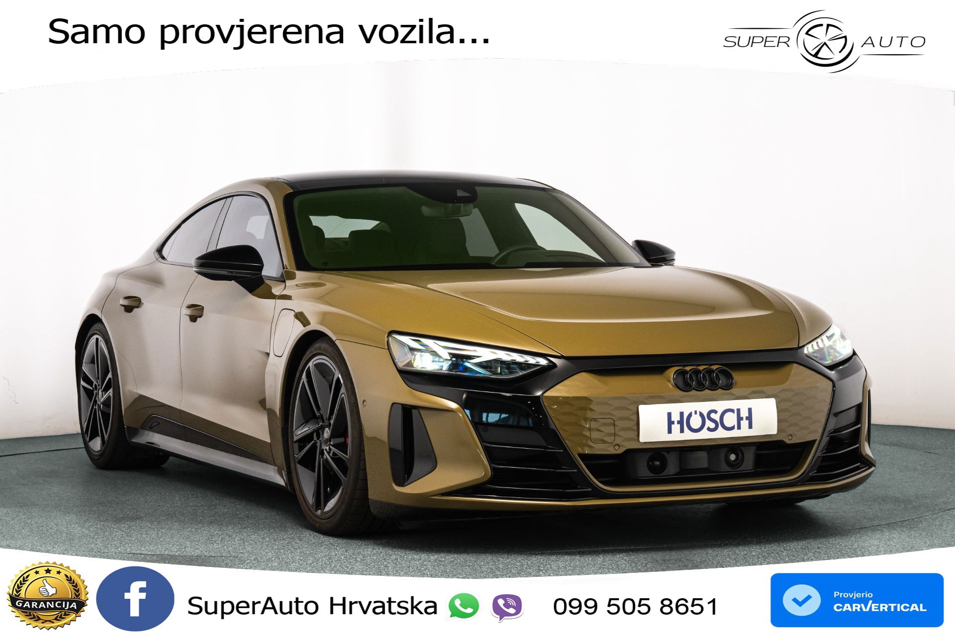 Audi e-tron GT RS 93.4 kWh quattro 598 KS, MATRIX+ZRAČNI+GR SJED+PANO+360