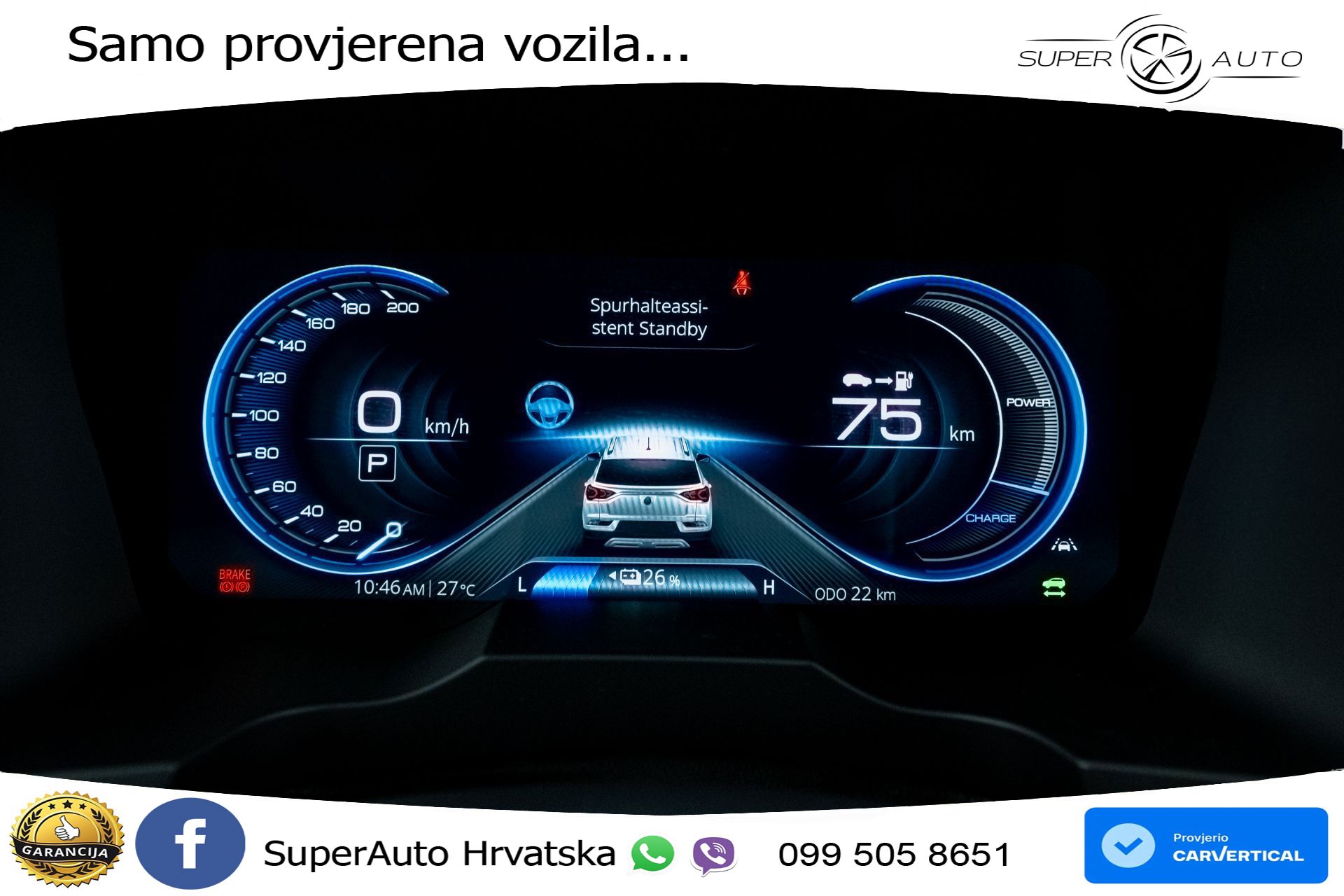 NOVO SsangYong Korando E-Motion 61.5 kWh Limited 207 KS, LED+ACC+GR SJED+KAM+PDC