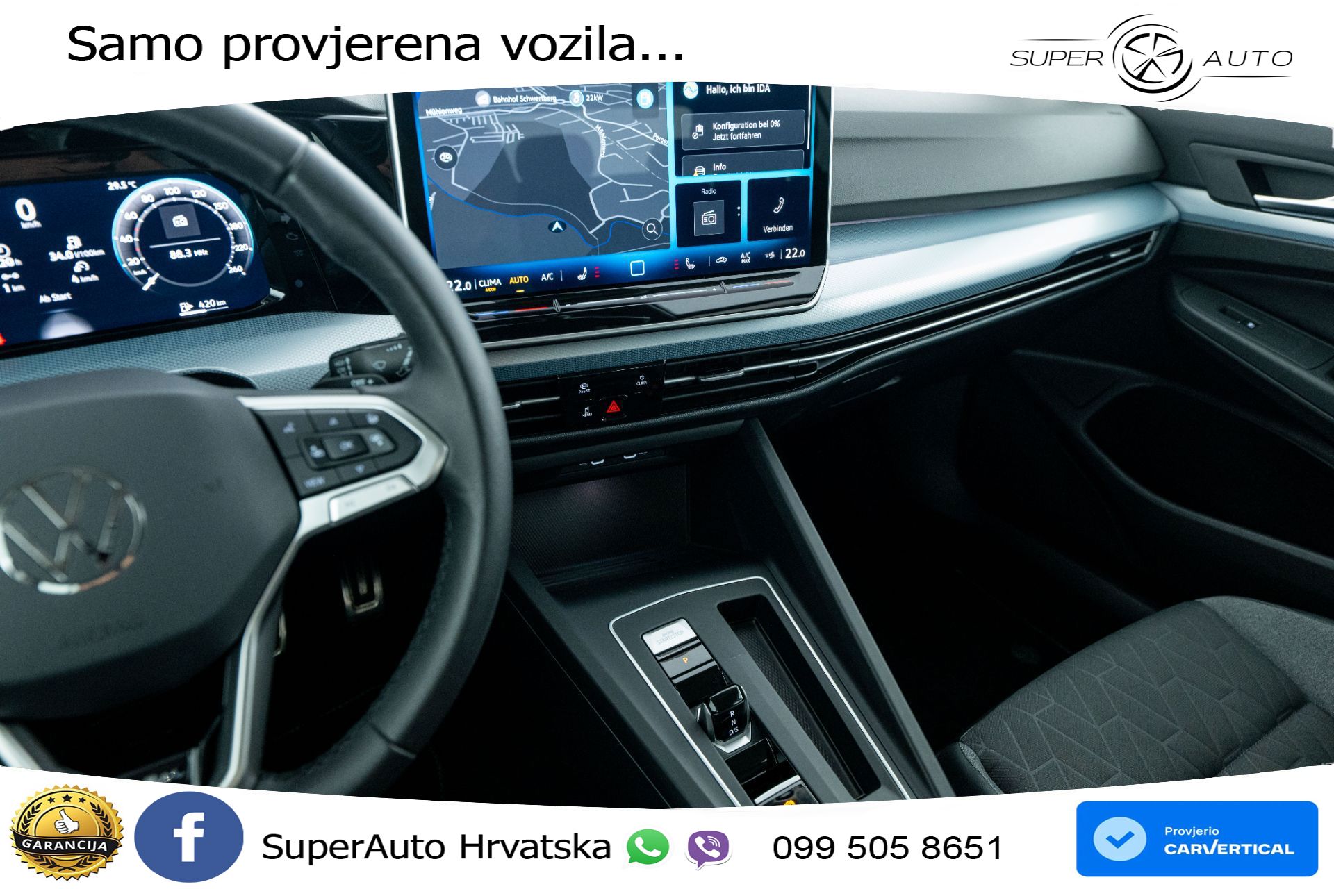 VW Golf 8 1.5 eTSI DSG Life 150 KS, LED+ACC+GR SJED+KAM+VIRT+PDC