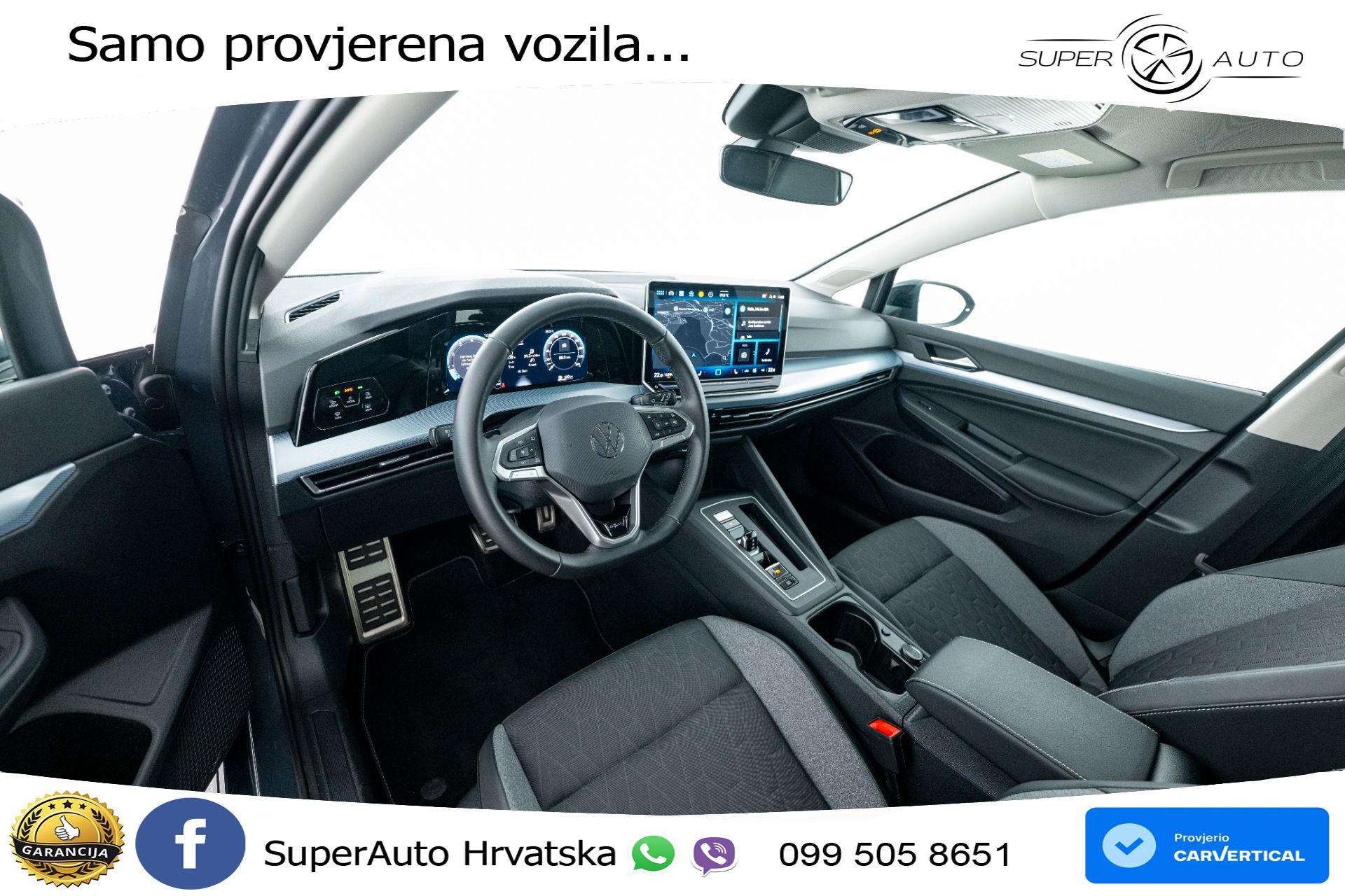 VW Golf 8 1.5 eTSI DSG Life 150 KS, LED+ACC+GR SJED+KAM+VIRT+PDC