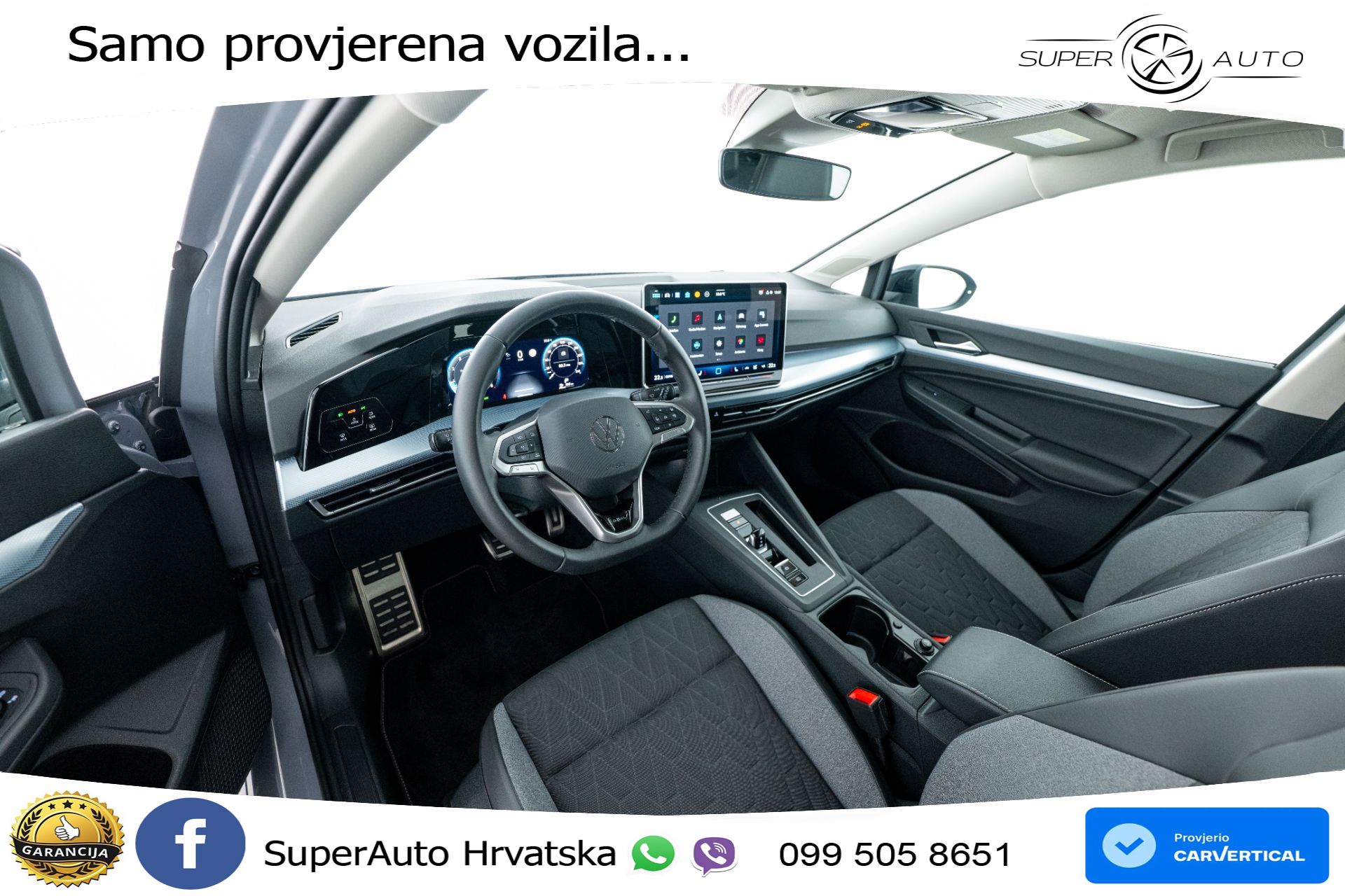 VW Golf 8 1.5 eTSI DSG Life 116 KS, LED+ACC+GR SJED+360+VIRT+PDC