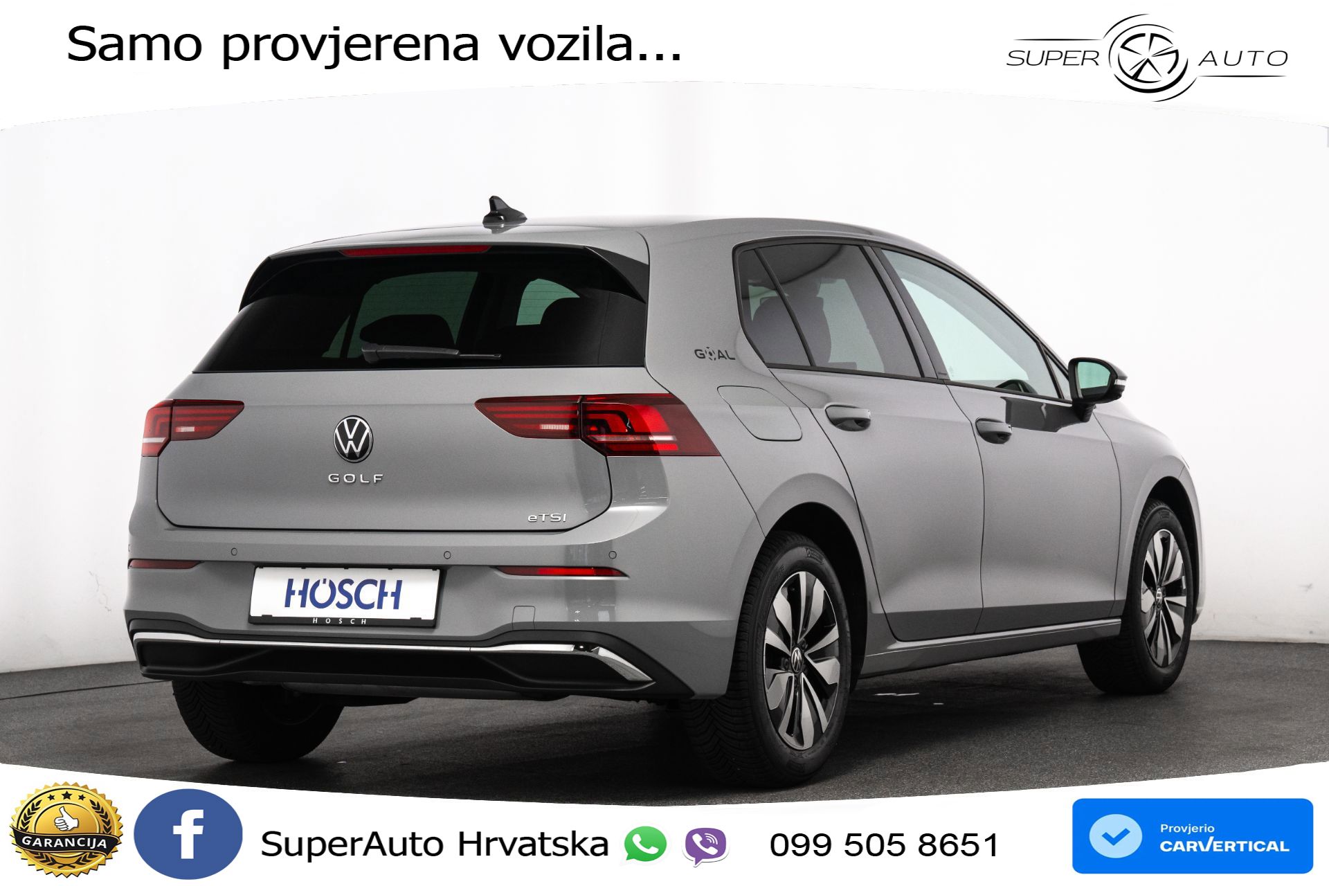 VW Golf 8 1.5 eTSI DSG Life 116 KS, LED+ACC+GR SJED+360+VIRT+PDC