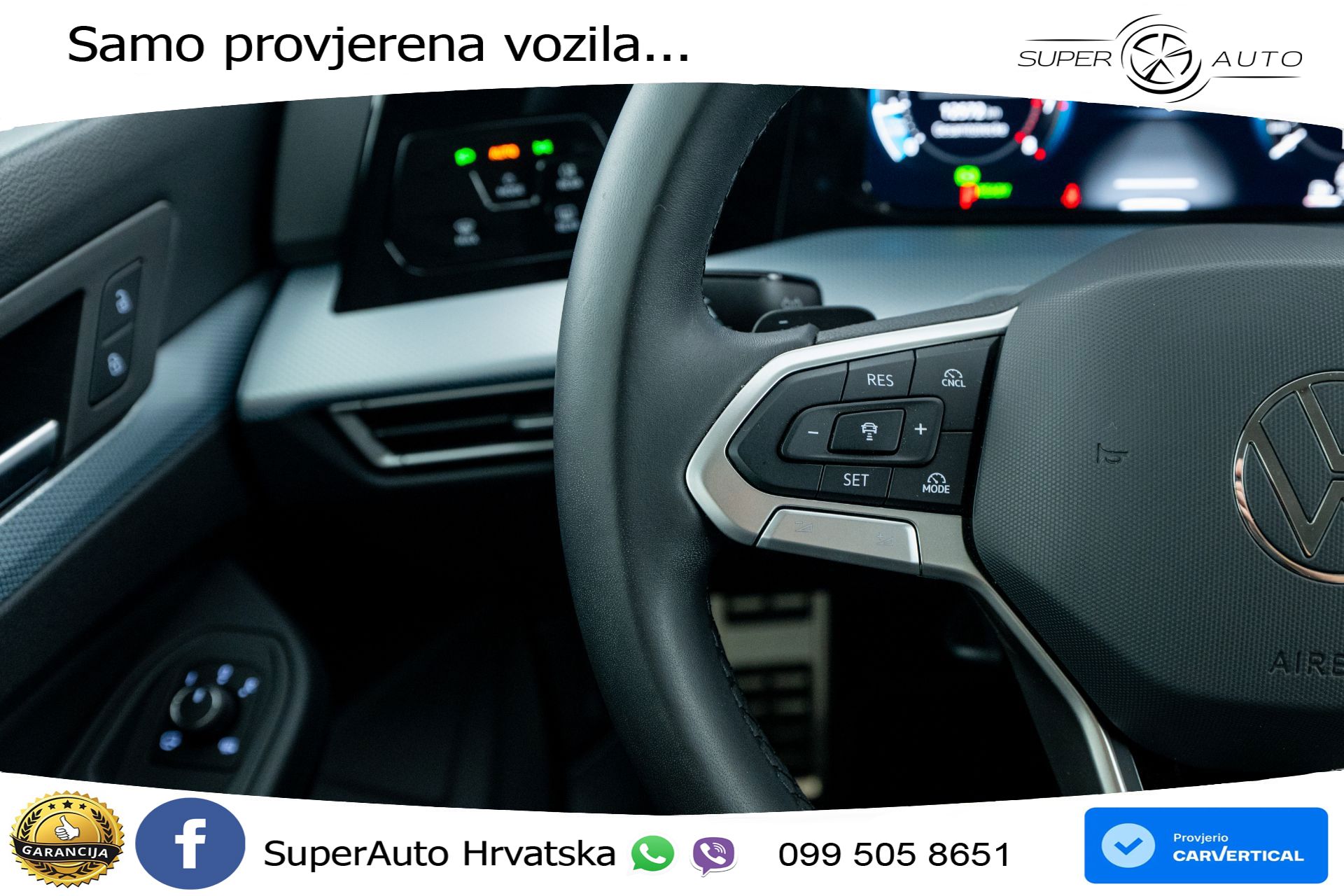 VW Golf 8 1.5 eTSI DSG Life 116 KS, LED+ACC+GR SJED+360+VIRT+PDC