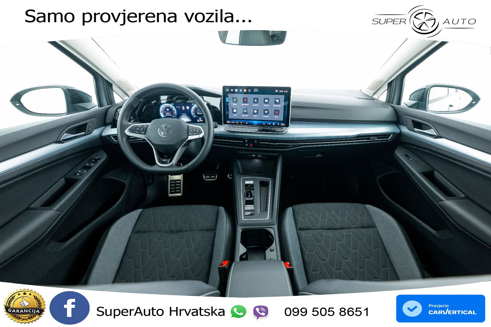 VW Golf 8 1.5 eTSI DSG Life 116 KS, LED+ACC+GR SJED+360+VIRT+PDC
