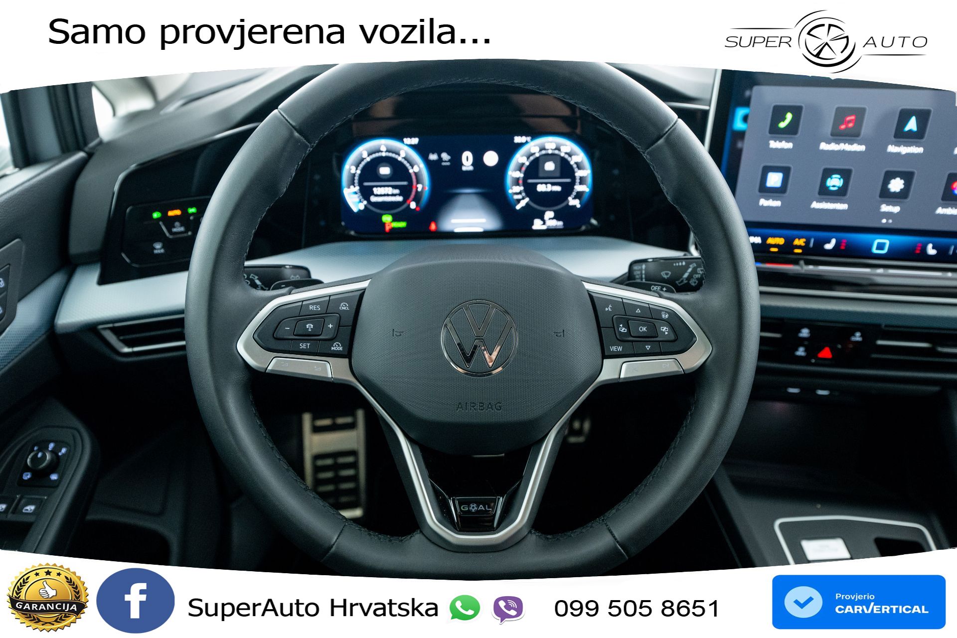 VW Golf 8 1.5 eTSI DSG Life 116 KS, LED+ACC+GR SJED+360+VIRT+PDC