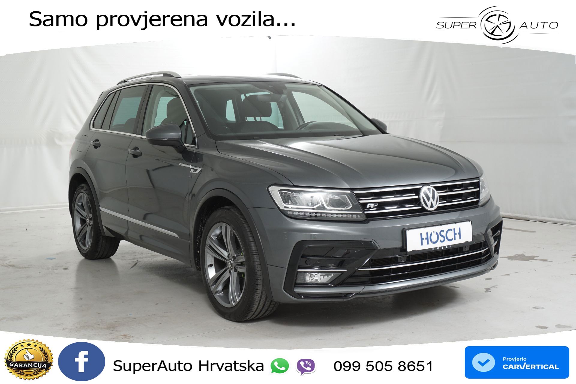 VW Tiguan 1.4 TSI Sky R-Line 125 KS, LED+ACC+GR SJED+ASIST+PANO+PDC