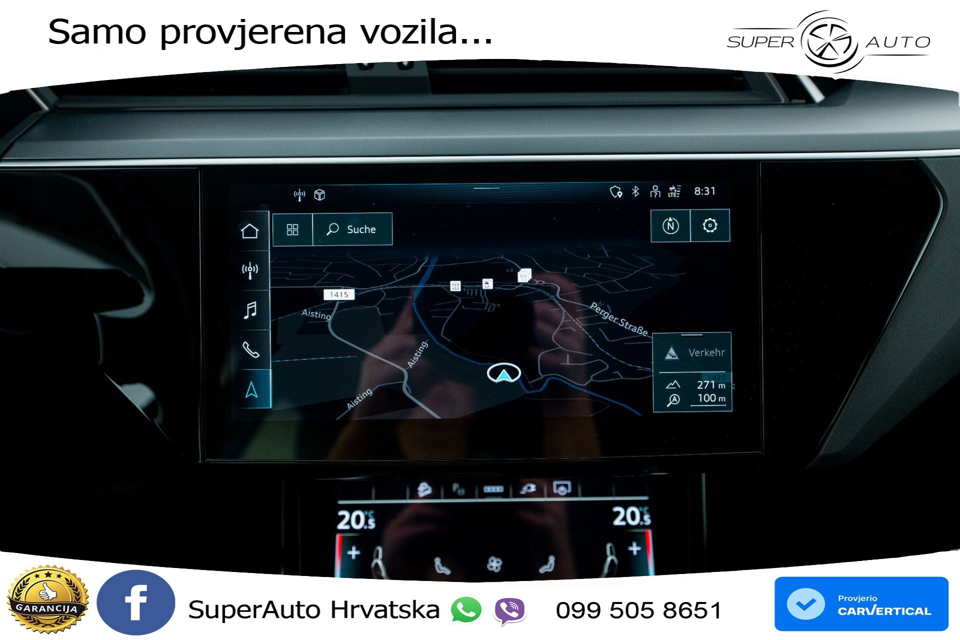 Audi e-tron 55 quattro 408 KS, ZRAČNI+KAM+GR SJED+VIRT+NAVI